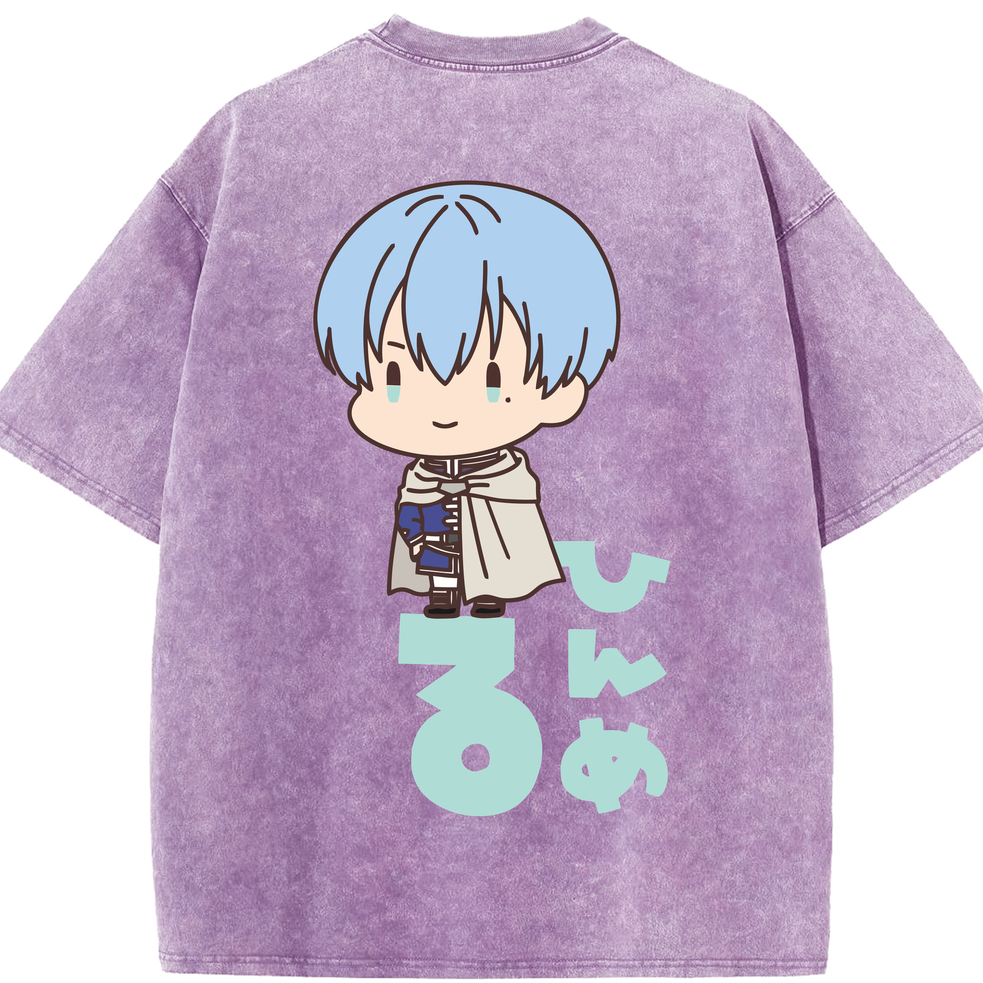 （画像用） 葬送のフリーレン Frieren 綿100% ヴィンテージ風 半袖Tシャツ（背面プリント）