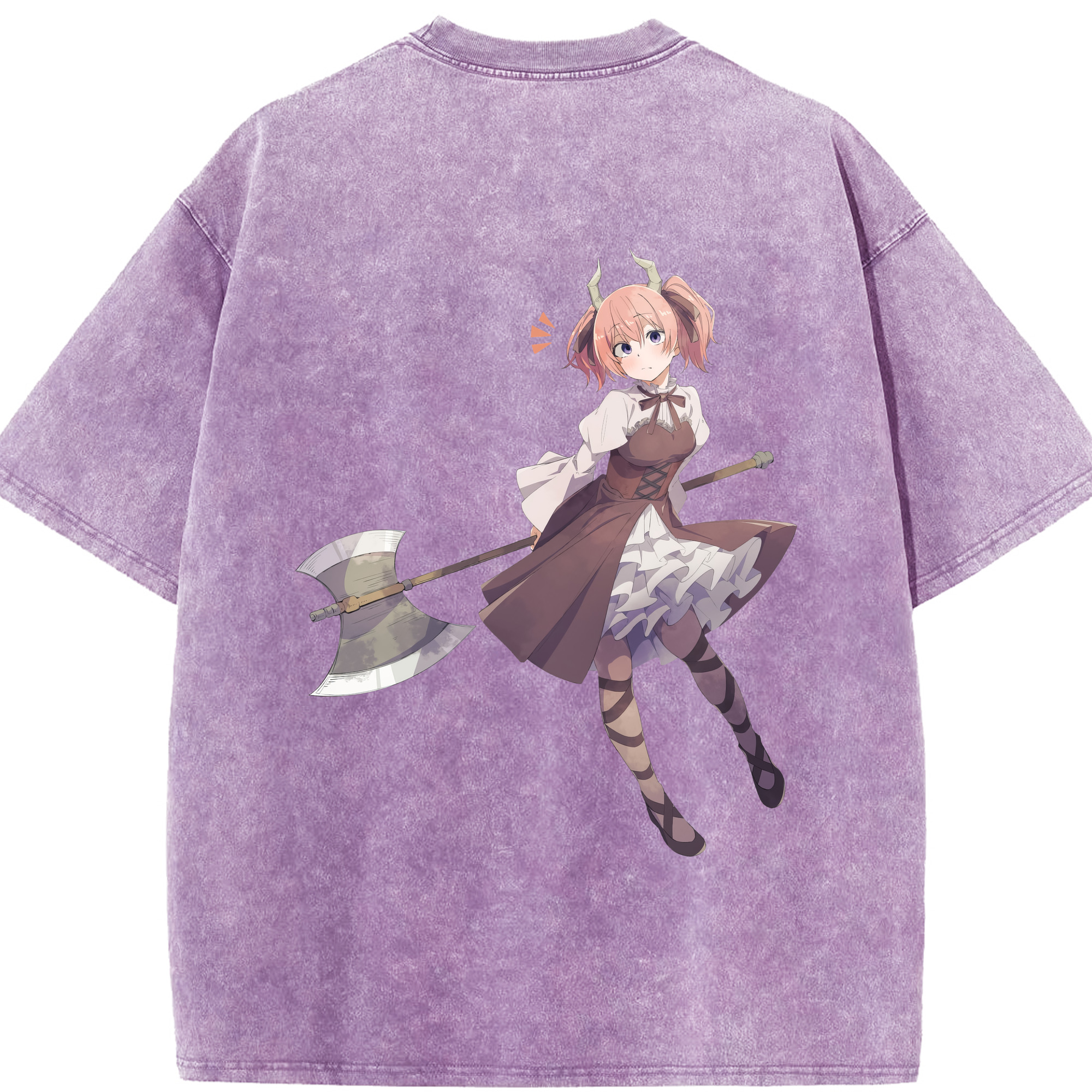 （画像用） 葬送のフリーレン Frieren 綿100% ヴィンテージ風 半袖Tシャツ（背面プリント）