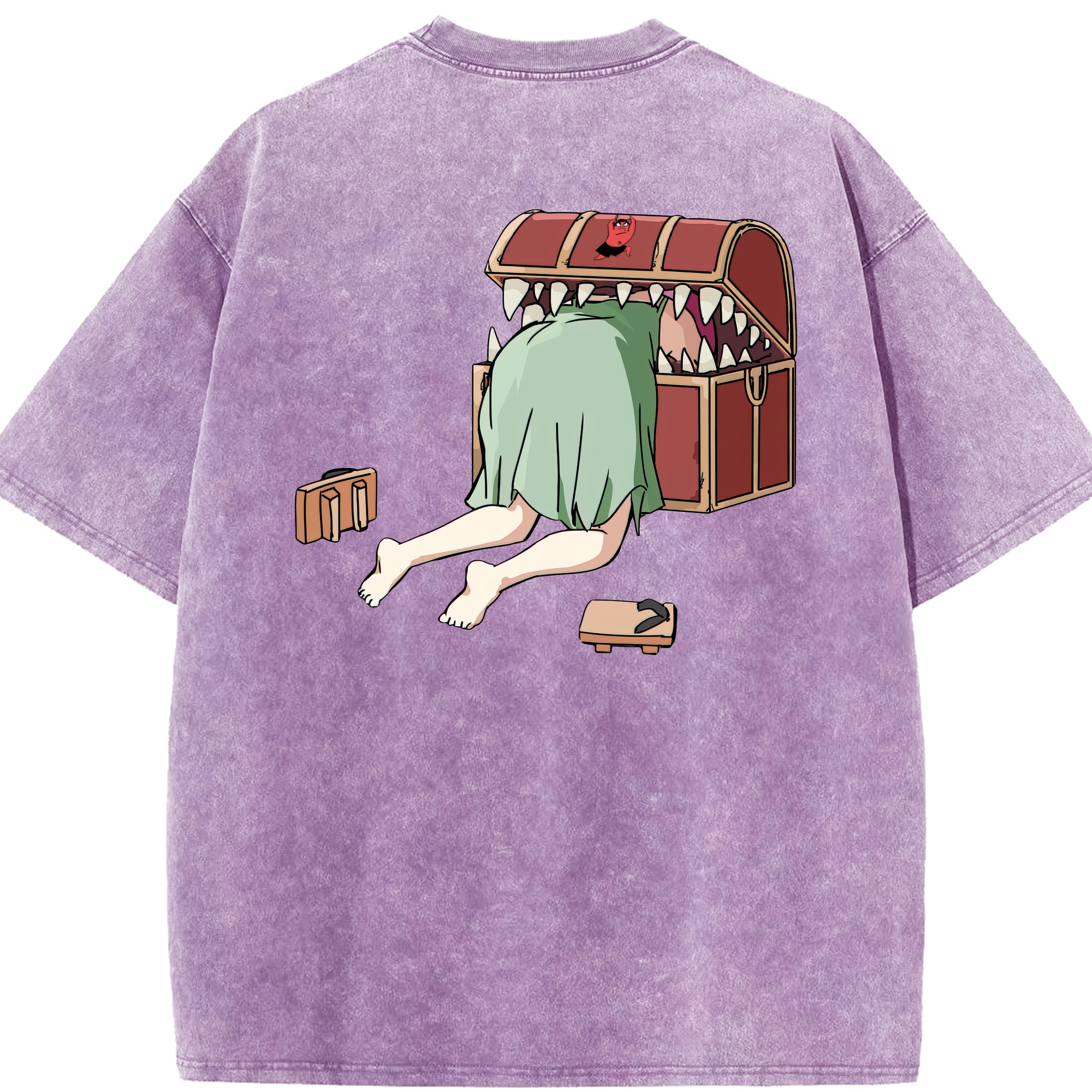 （画像用） 葬送のフリーレン Frieren 綿100% ヴィンテージ風 半袖Tシャツ（背面プリント）