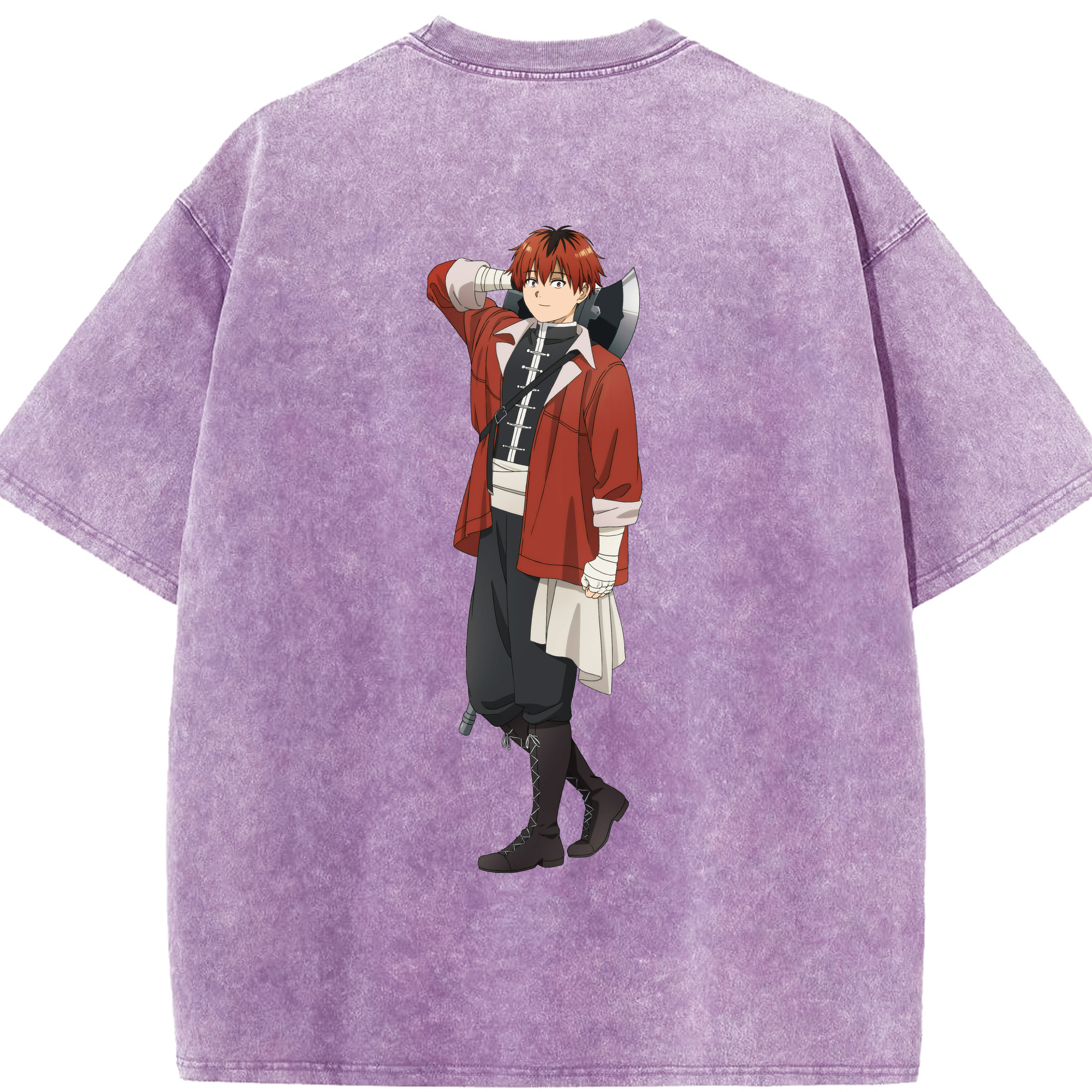 （画像用） 葬送のフリーレン Frieren 綿100% ヴィンテージ風 半袖Tシャツ（背面プリント）