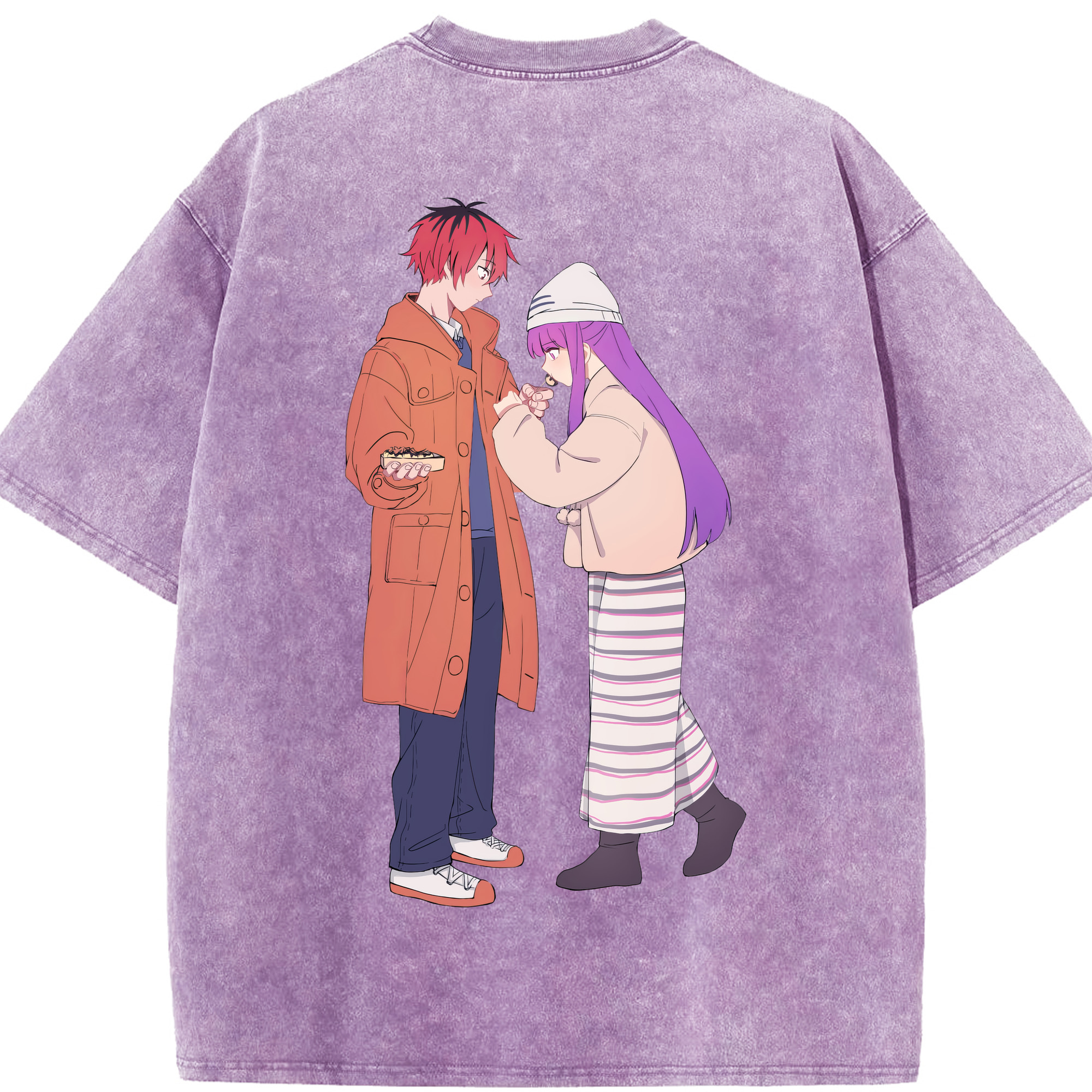 （画像用） 葬送のフリーレン Frieren 綿100% ヴィンテージ風 半袖Tシャツ（背面プリント）