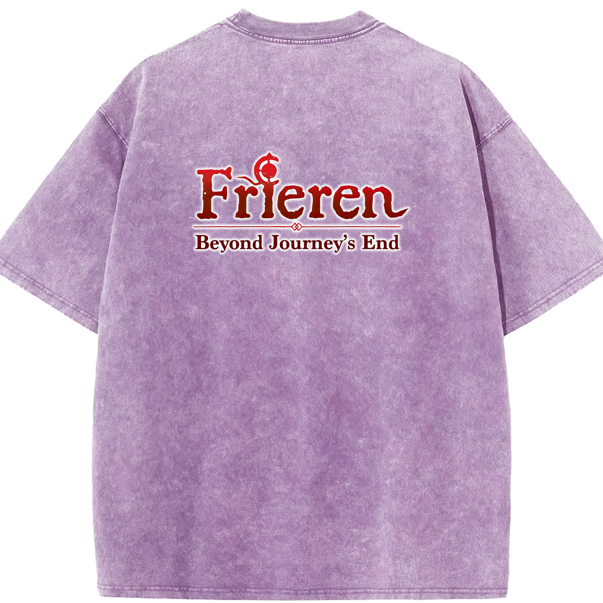 （画像用） 葬送のフリーレン Frieren 綿100% ヴィンテージ風 半袖Tシャツ（背面プリント）