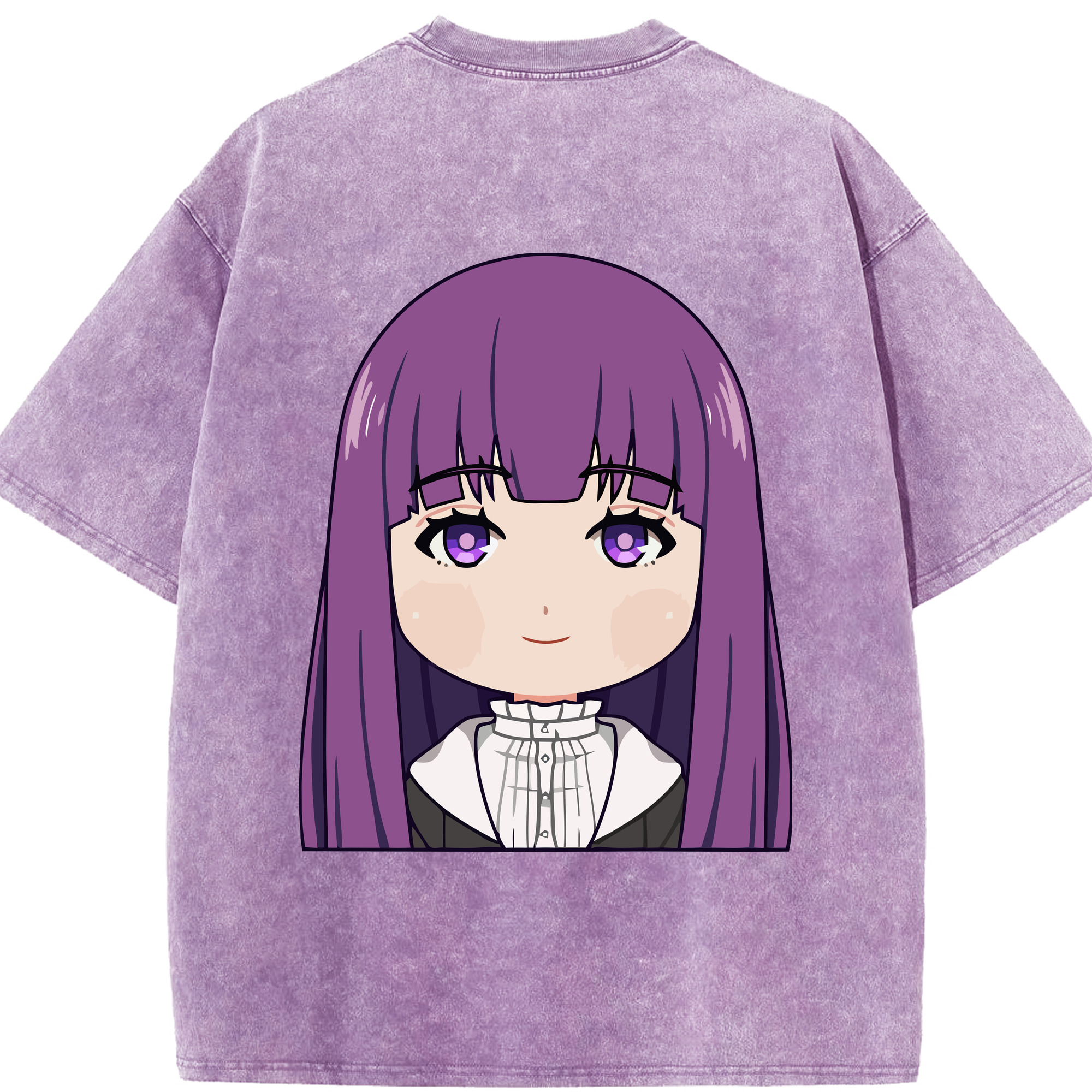 （画像用） 葬送のフリーレン Frieren 綿100% ヴィンテージ風 半袖Tシャツ（背面プリント）