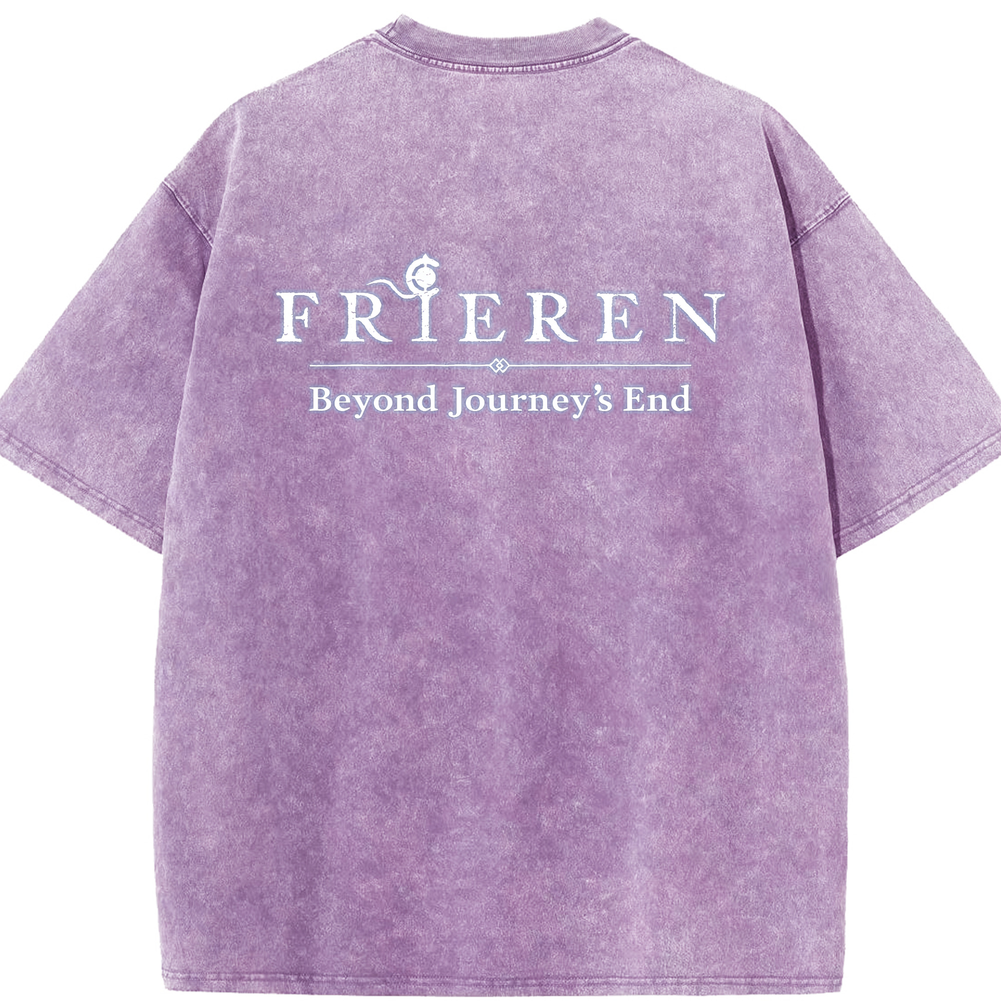 （画像用） 葬送のフリーレン Frieren 綿100% ヴィンテージ風 半袖Tシャツ（背面プリント）