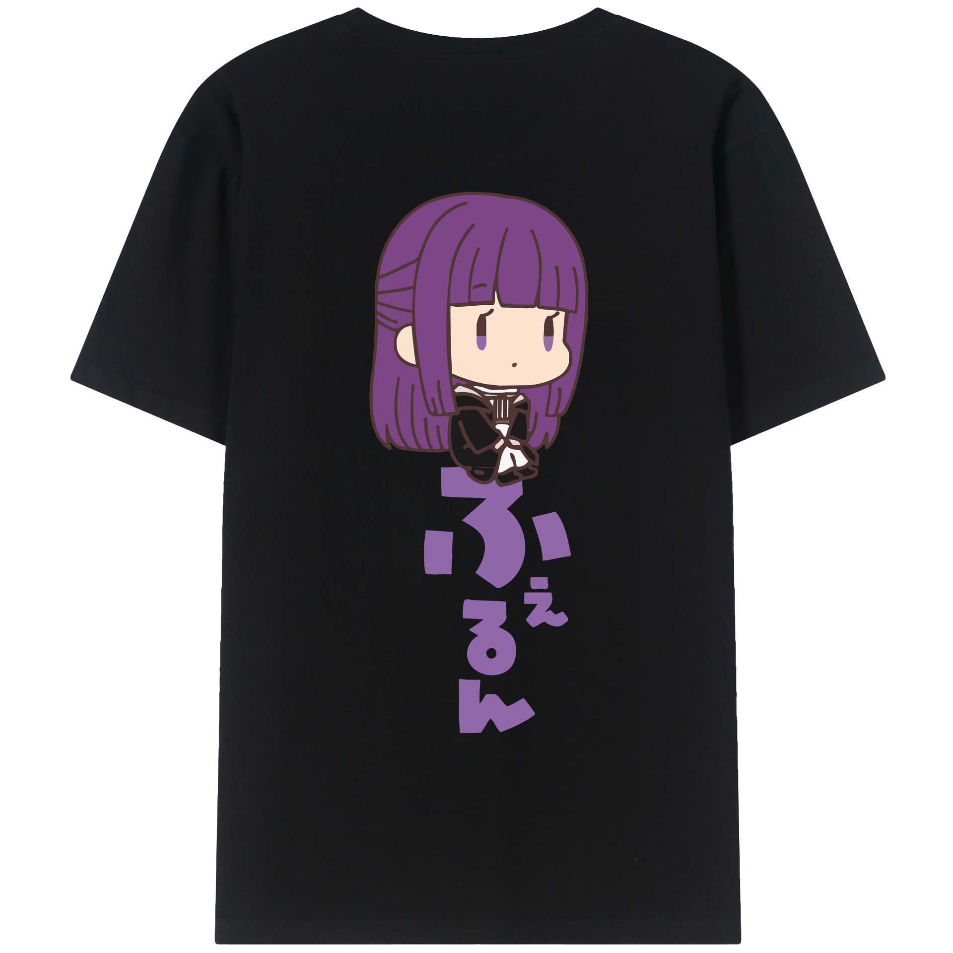 （画像用） 葬送のフリーレン Frieren 綿100％ メンズ半袖Tシャツ（バックプリント） 通気性