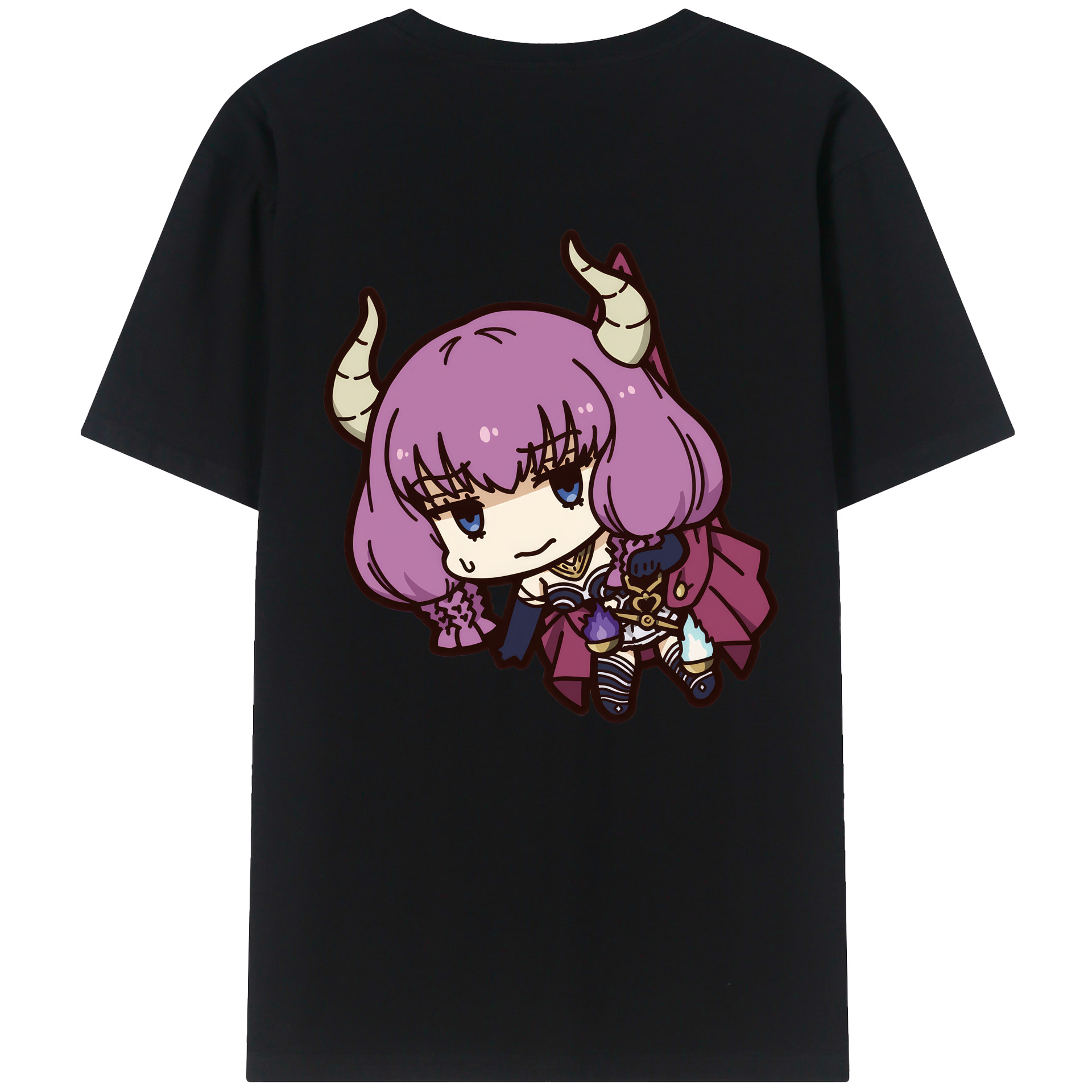 （画像用） 葬送のフリーレン Frieren 綿100％ メンズ半袖Tシャツ（バックプリント） 通気性