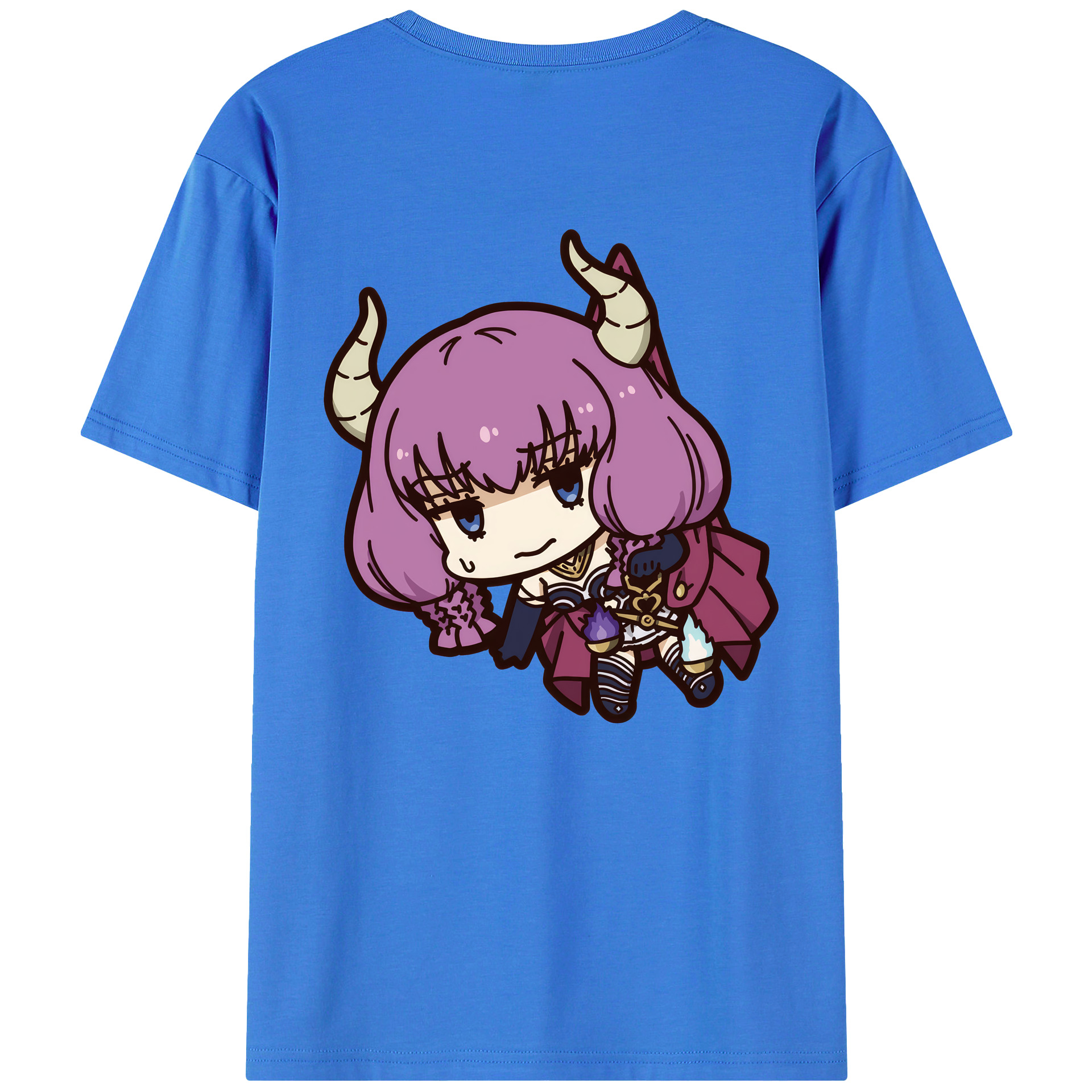 （画像用） 葬送のフリーレン Frieren 綿100％ メンズ半袖Tシャツ（バックプリント） 通気性