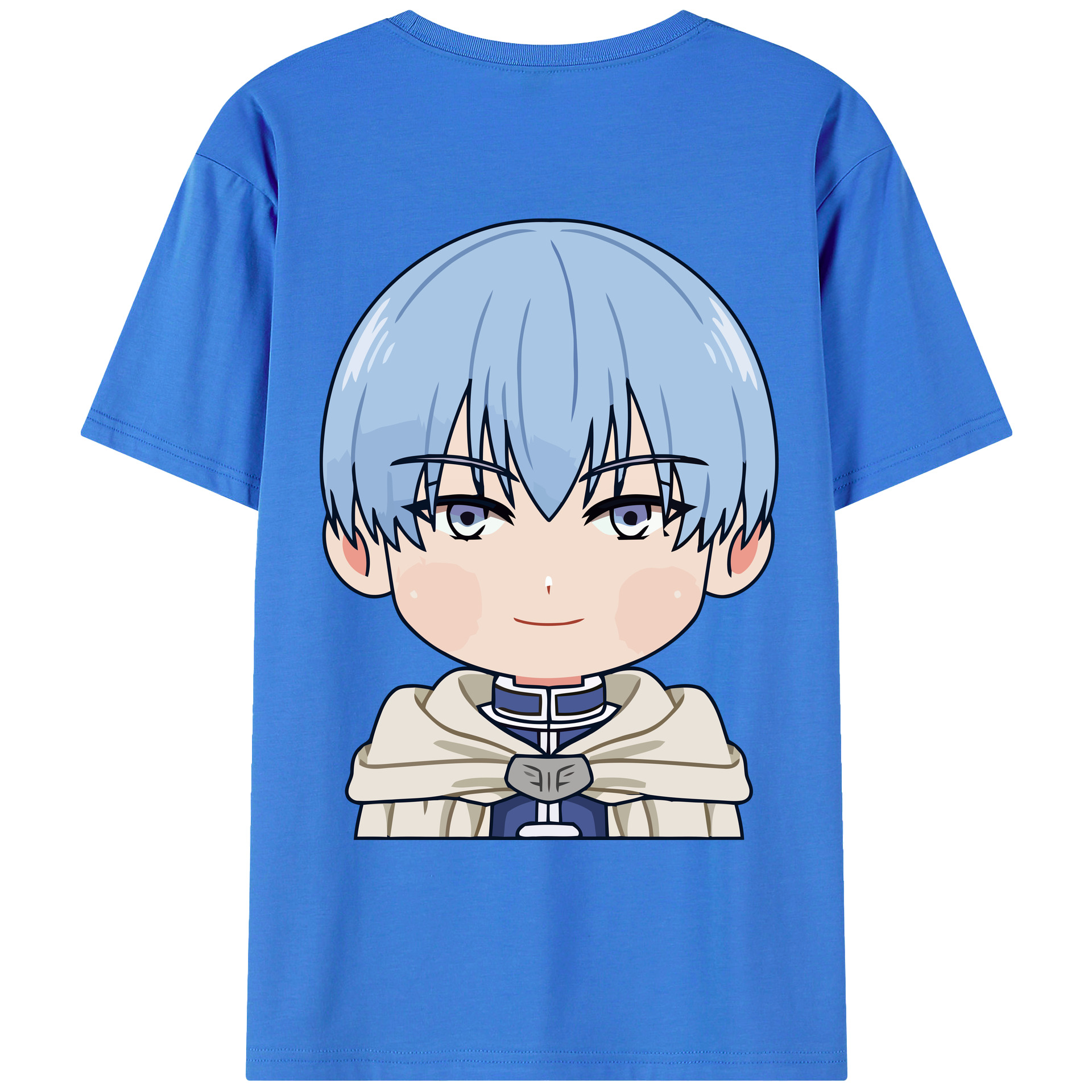 （画像用） 葬送のフリーレン Frieren 綿100％ メンズ半袖Tシャツ（バックプリント） 通気性