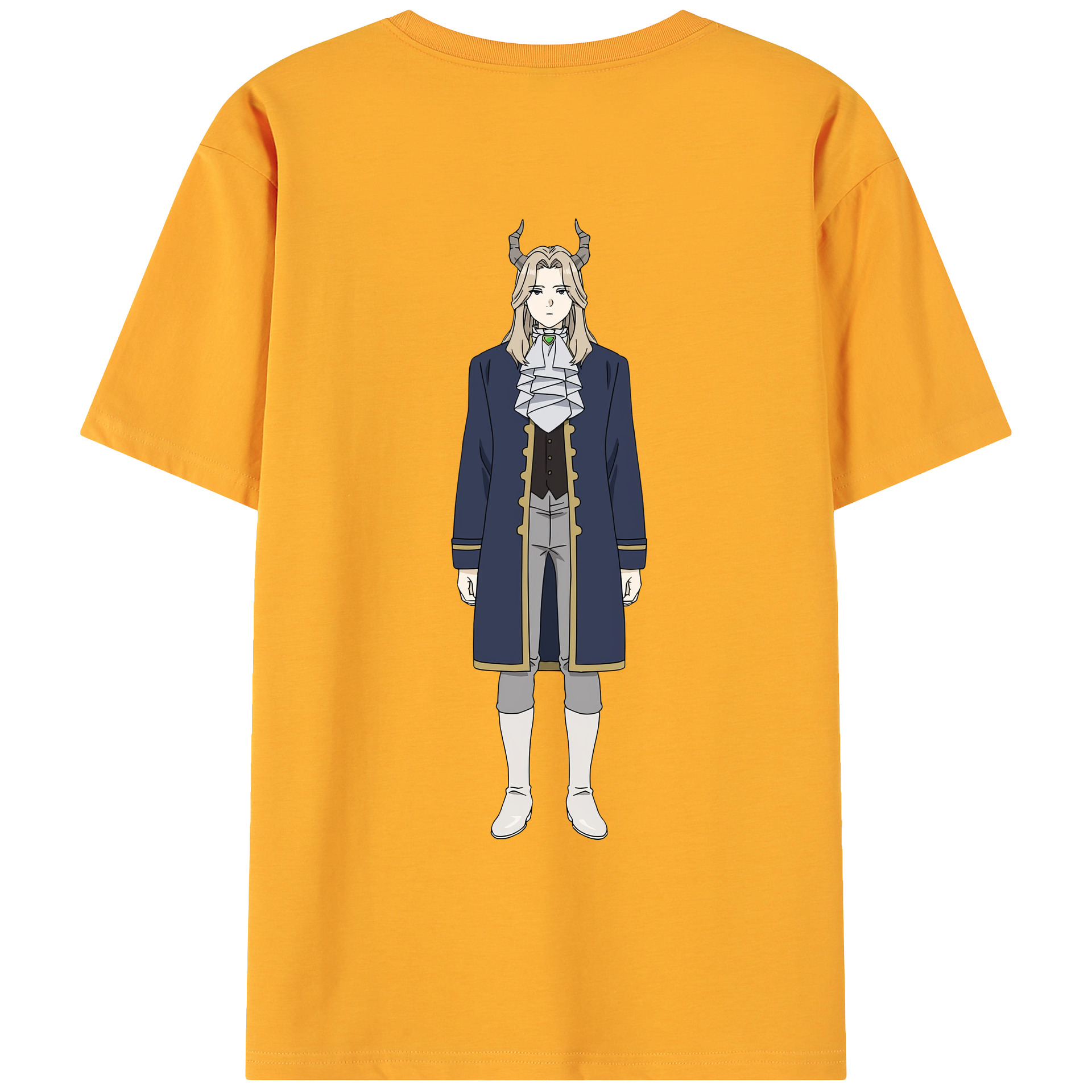 （画像用） 葬送のフリーレン Frieren 綿100％ メンズ半袖Tシャツ（バックプリント） 通気性