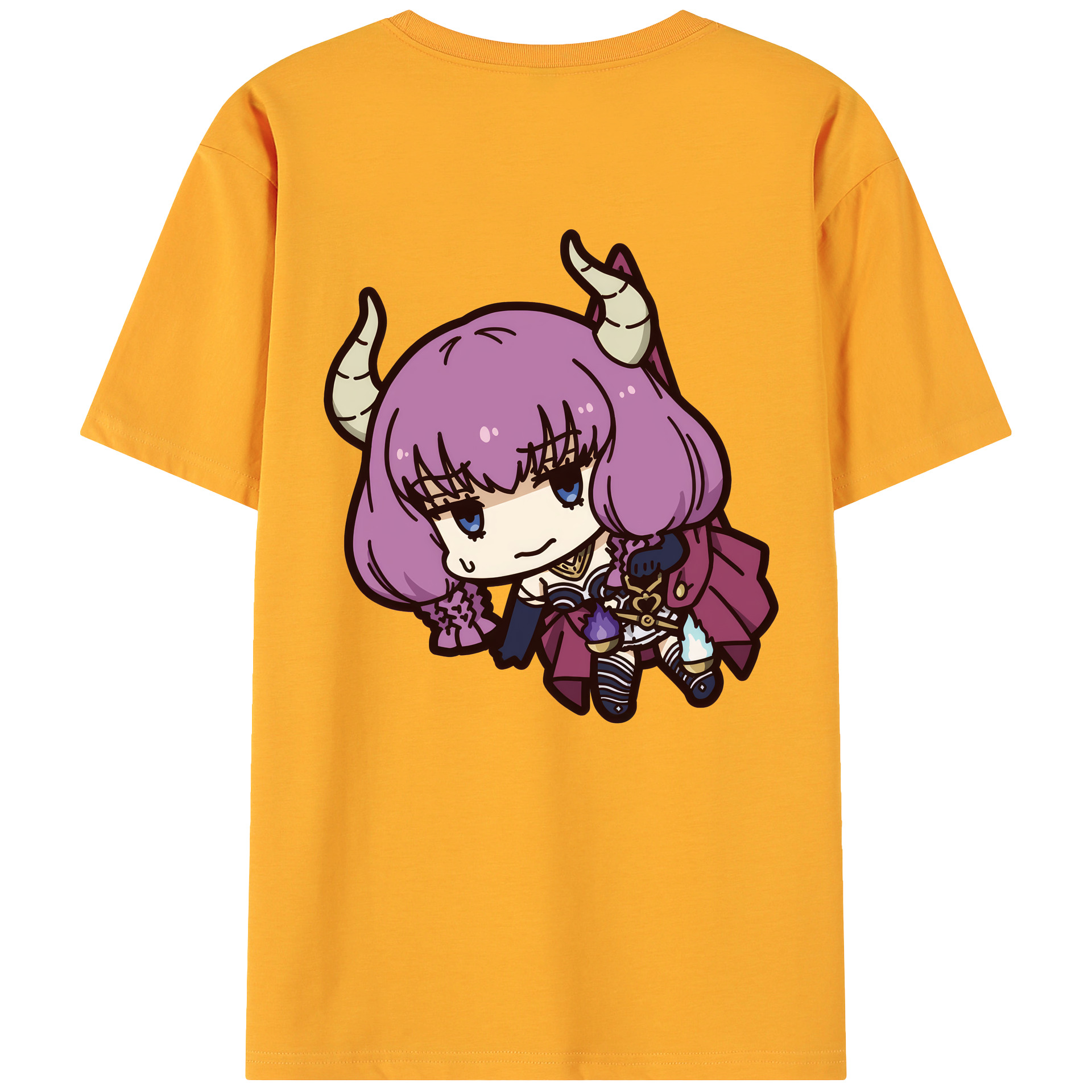 （画像用） 葬送のフリーレン Frieren 綿100％ メンズ半袖Tシャツ（バックプリント） 通気性
