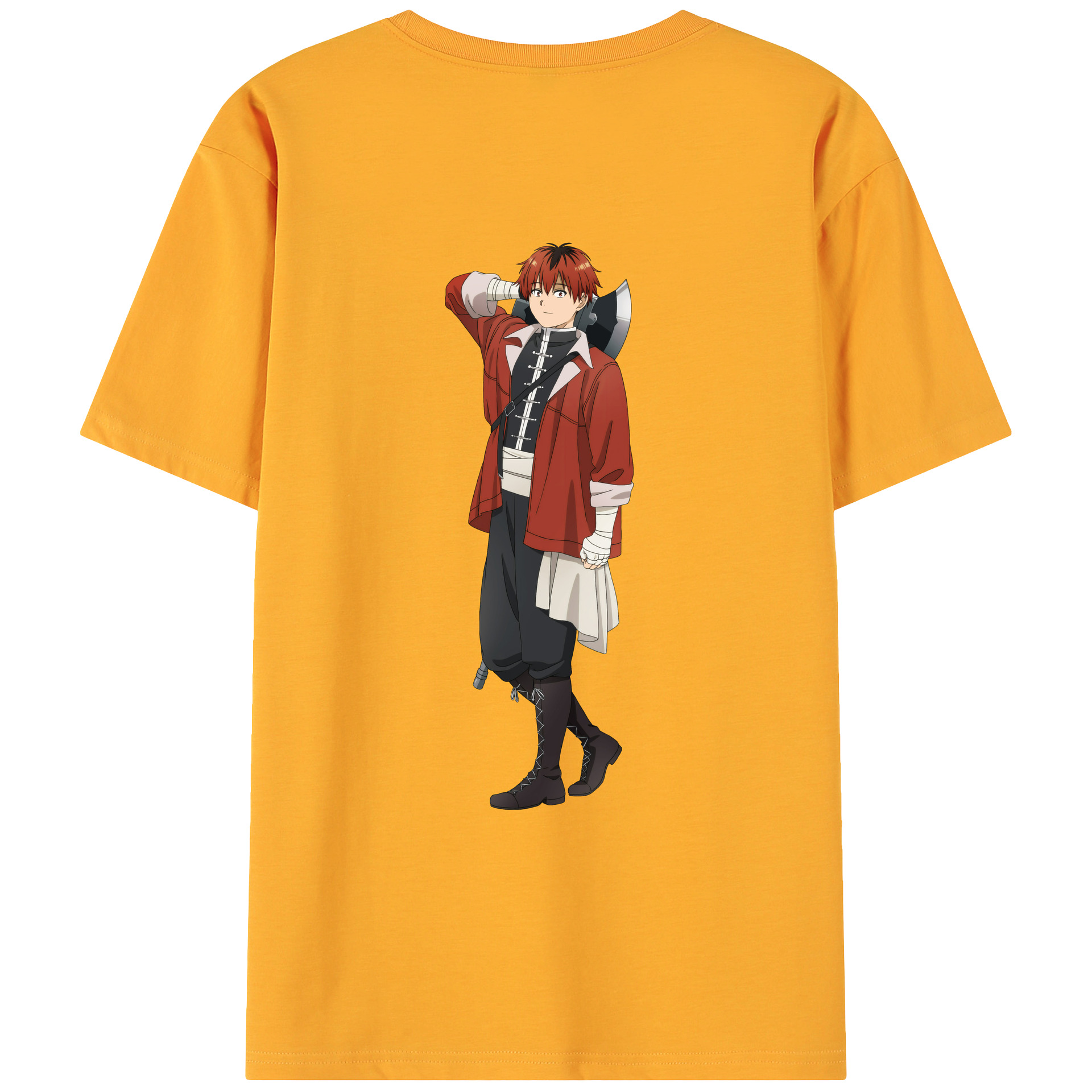 （画像用） 葬送のフリーレン Frieren 綿100％ メンズ半袖Tシャツ（バックプリント） 通気性