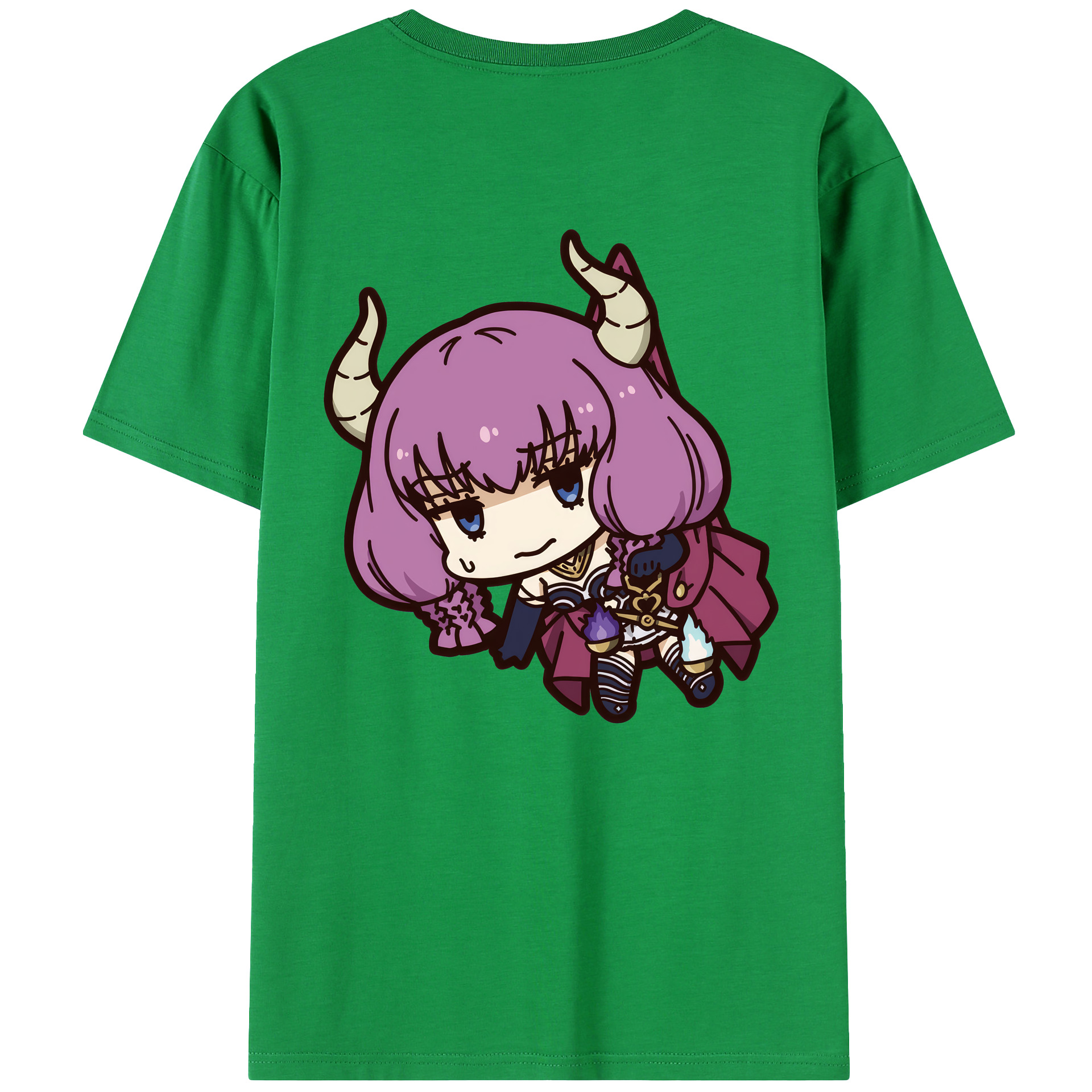 （画像用） 葬送のフリーレン Frieren 綿100％ メンズ半袖Tシャツ（バックプリント） 通気性