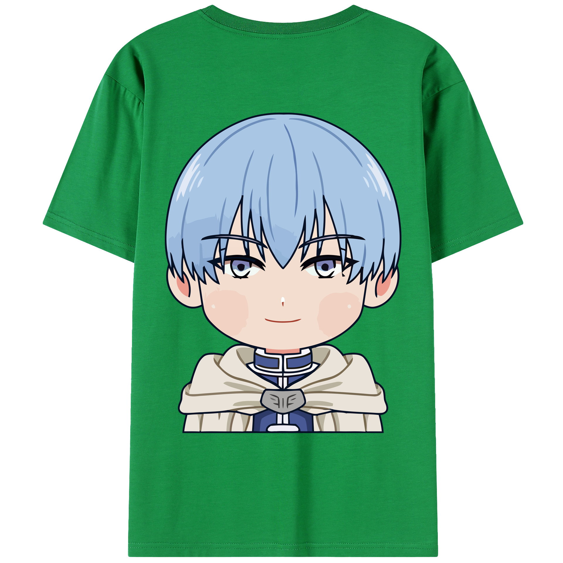 （画像用） 葬送のフリーレン Frieren 綿100％ メンズ半袖Tシャツ（バックプリント） 通気性