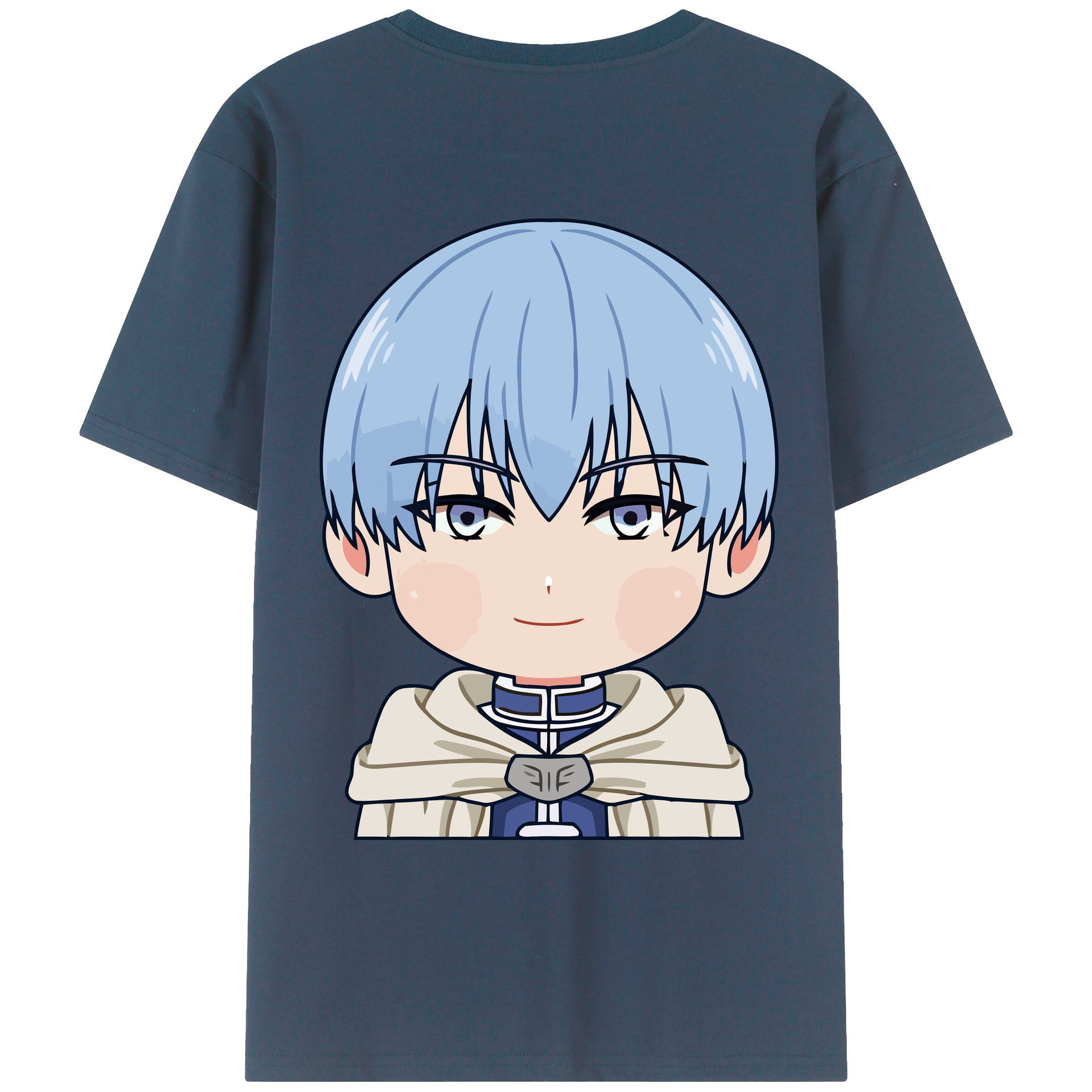 （画像用） 葬送のフリーレン Frieren 綿100％ メンズ半袖Tシャツ（バックプリント） 通気性