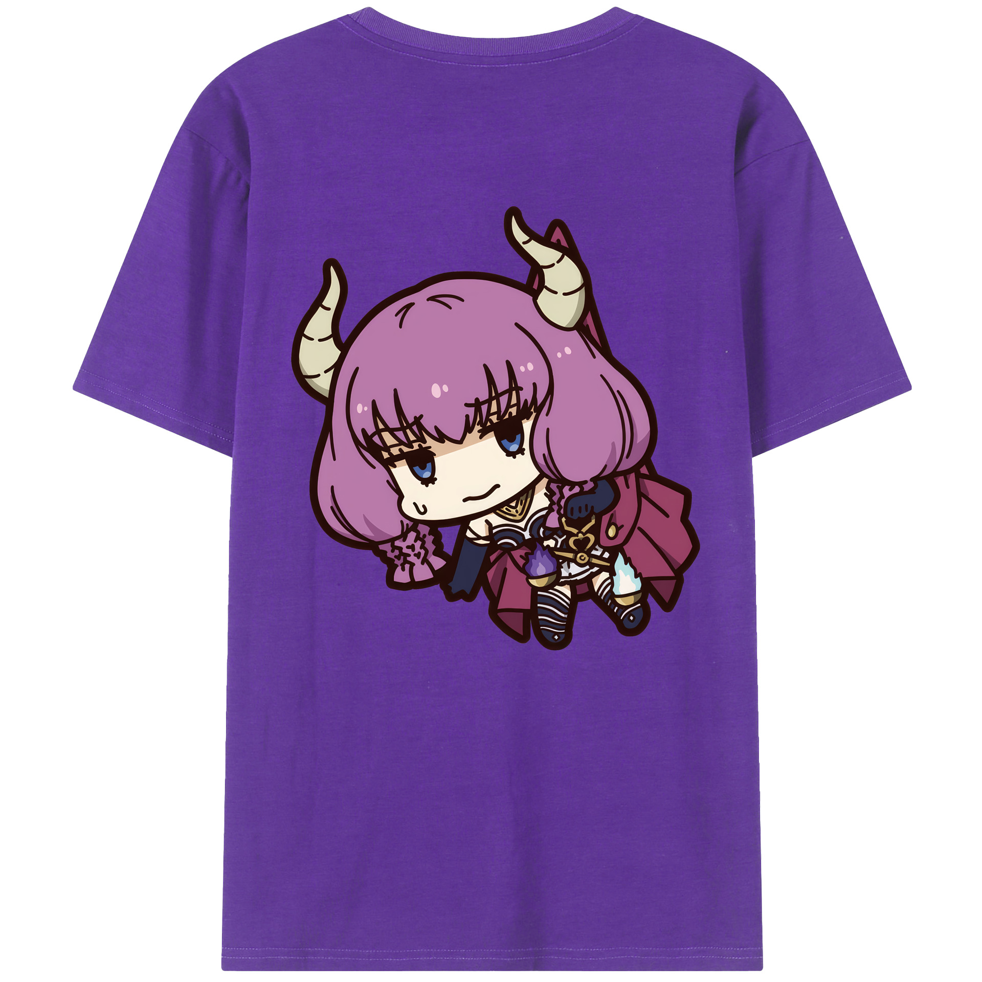 （画像用） 葬送のフリーレン Frieren 綿100％ メンズ半袖Tシャツ（バックプリント） 通気性