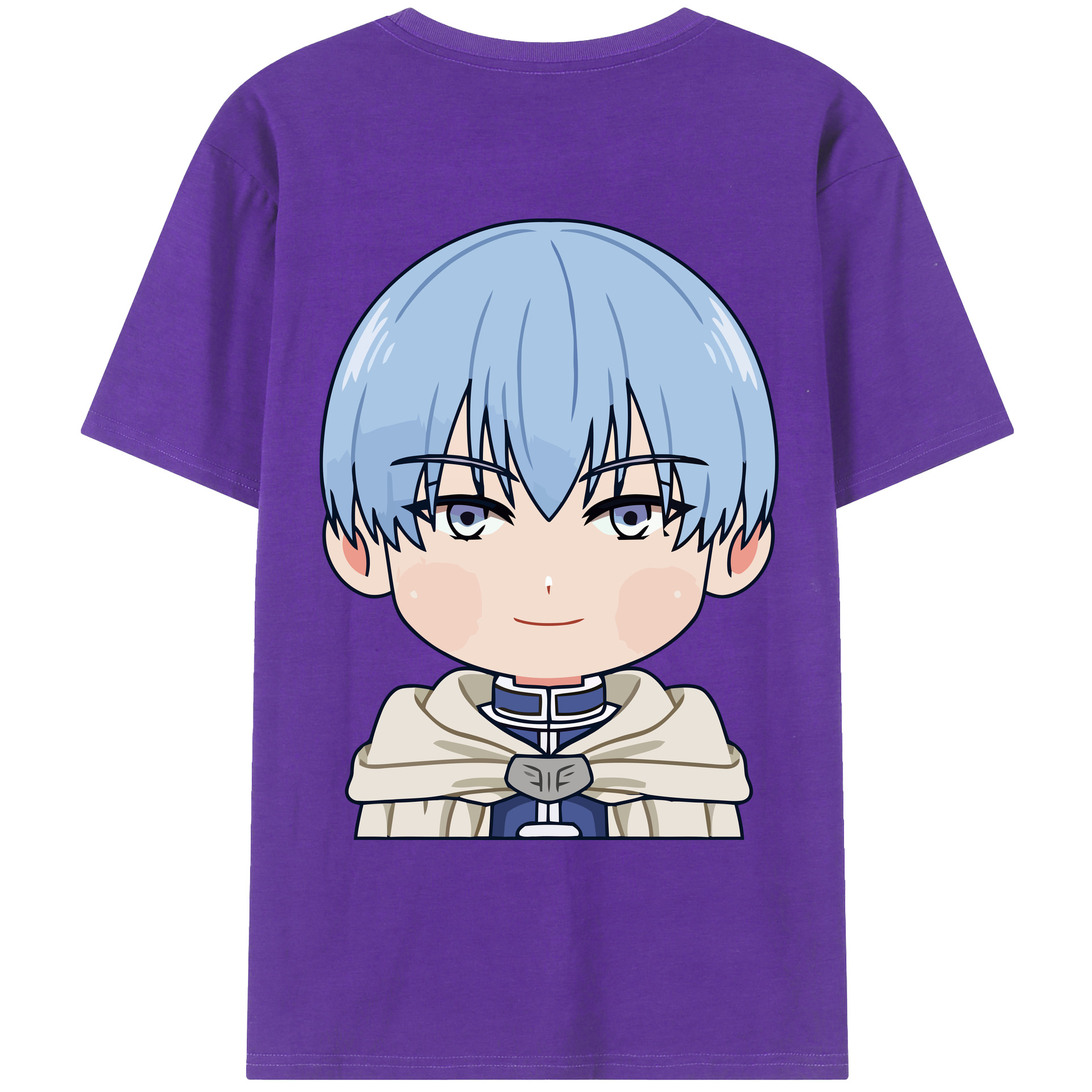 （画像用） 葬送のフリーレン Frieren 綿100％ メンズ半袖Tシャツ（バックプリント） 通気性