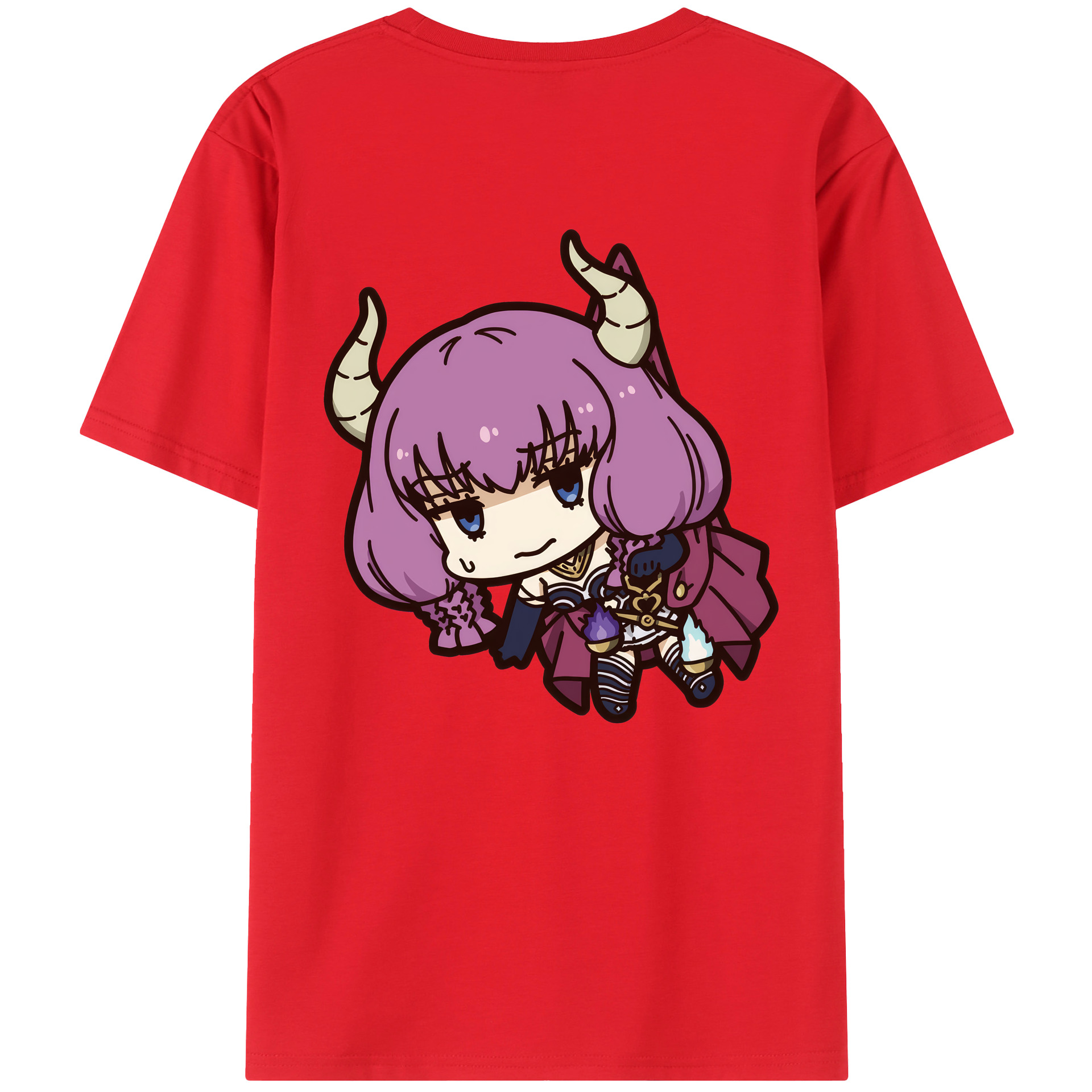 （画像用） 葬送のフリーレン Frieren 綿100％ メンズ半袖Tシャツ（バックプリント） 通気性
