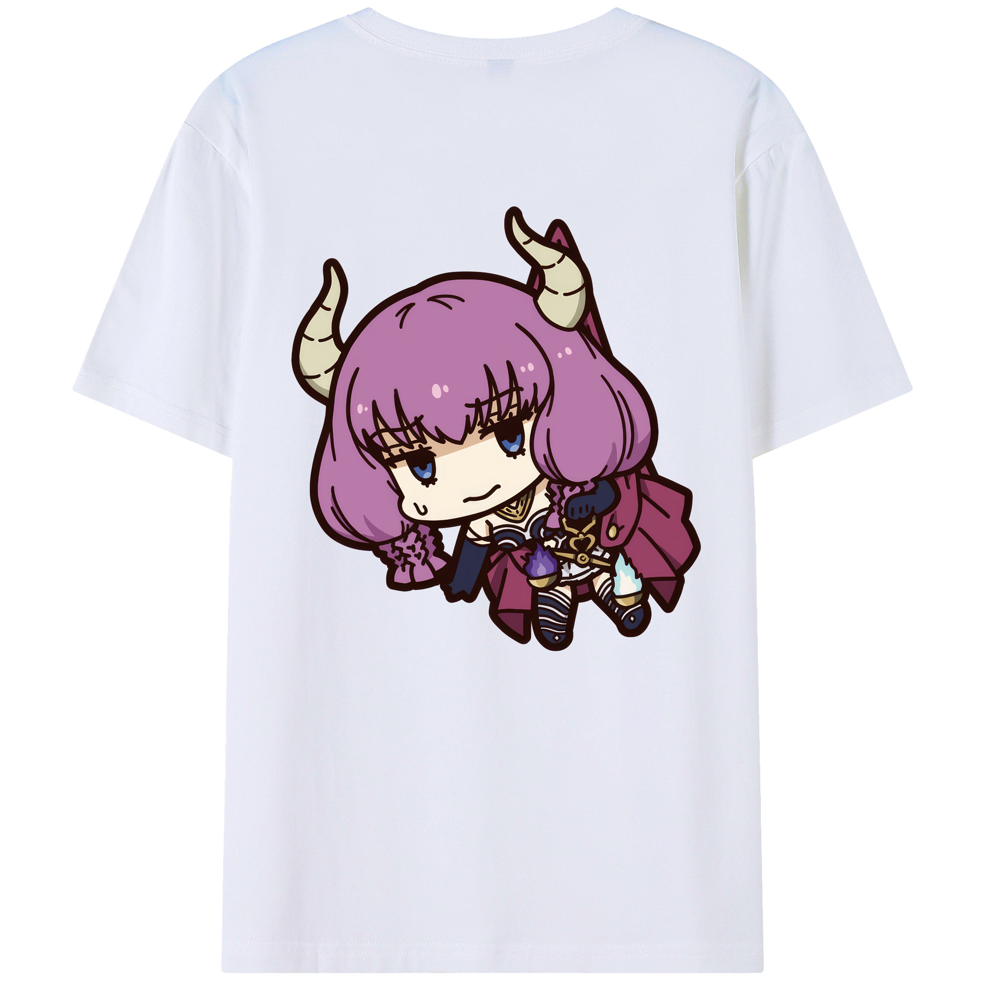 （画像用） 葬送のフリーレン Frieren 綿100％ メンズ半袖Tシャツ（バックプリント） 通気性