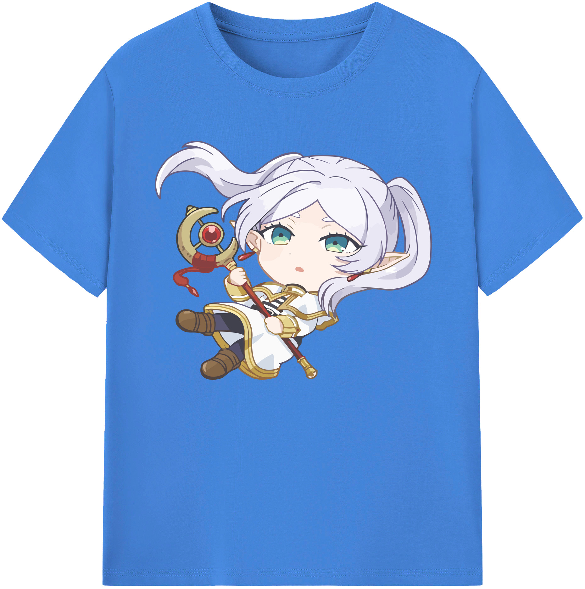 （画像用） 葬送のフリーレン Frieren 綿100％ メンズ半袖Tシャツ｜肌触りやわらか＆通気性