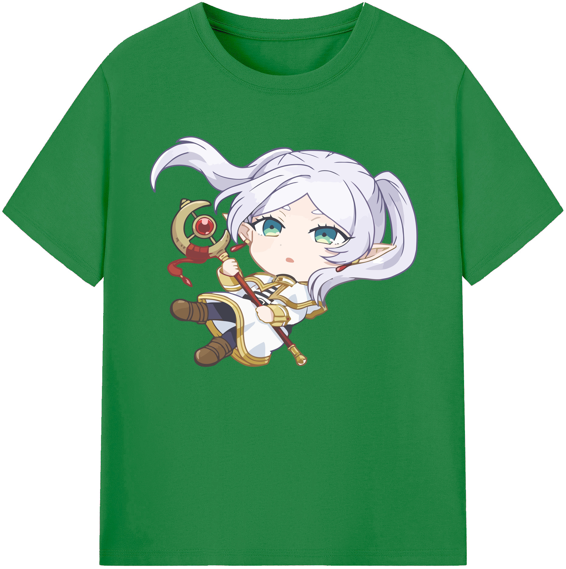 （画像用） 葬送のフリーレン Frieren 綿100％ メンズ半袖Tシャツ｜肌触りやわらか＆通気性