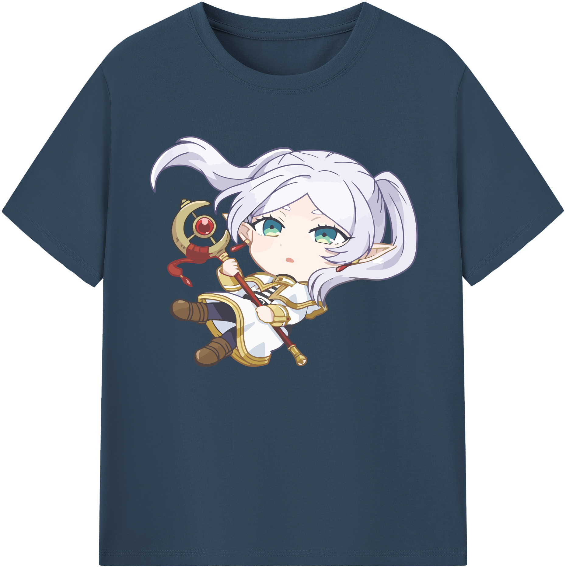 （画像用） 葬送のフリーレン Frieren 綿100％ メンズ半袖Tシャツ｜肌触りやわらか＆通気性