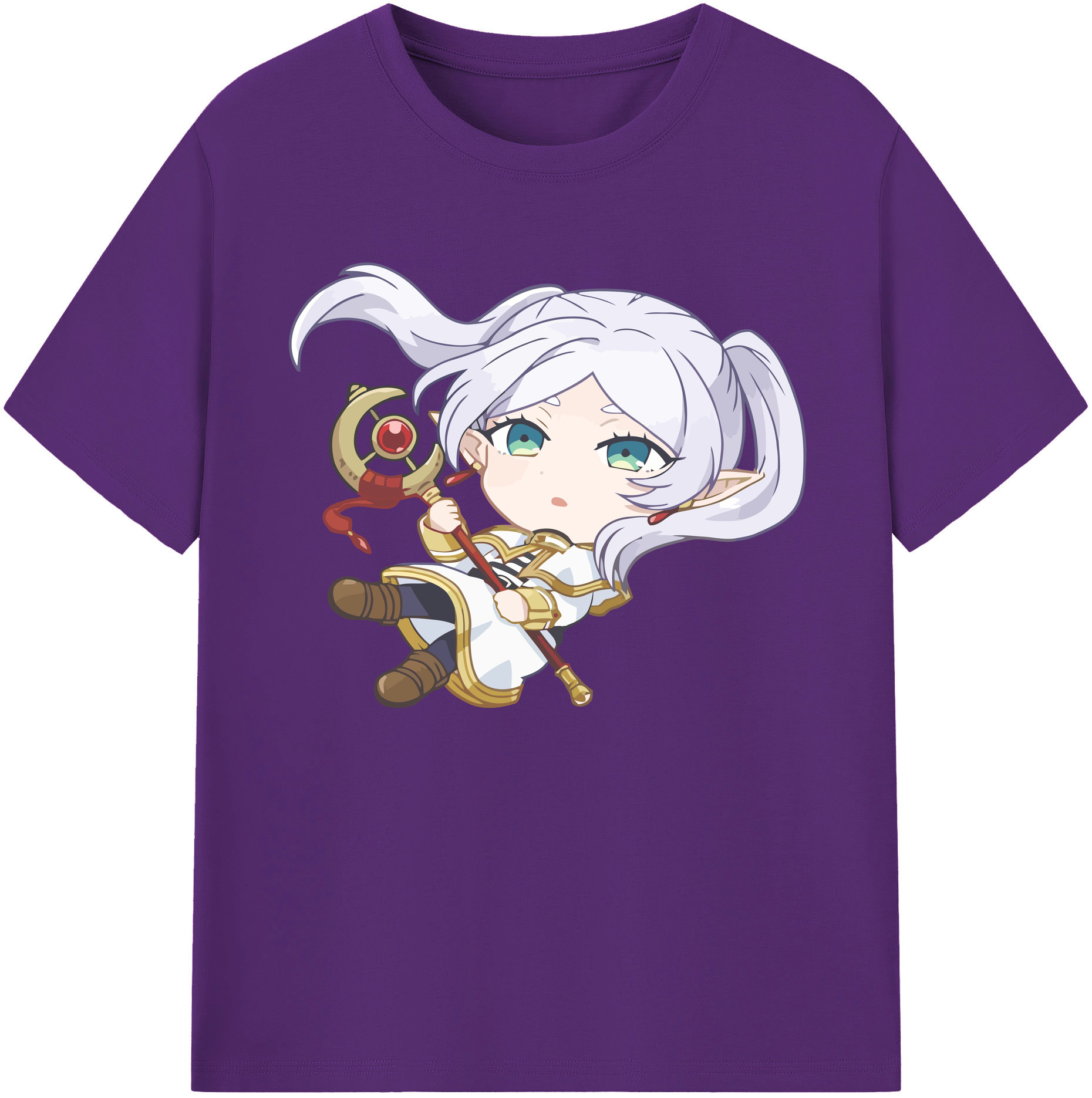 （画像用） 葬送のフリーレン Frieren 綿100％ メンズ半袖Tシャツ｜肌触りやわらか＆通気性