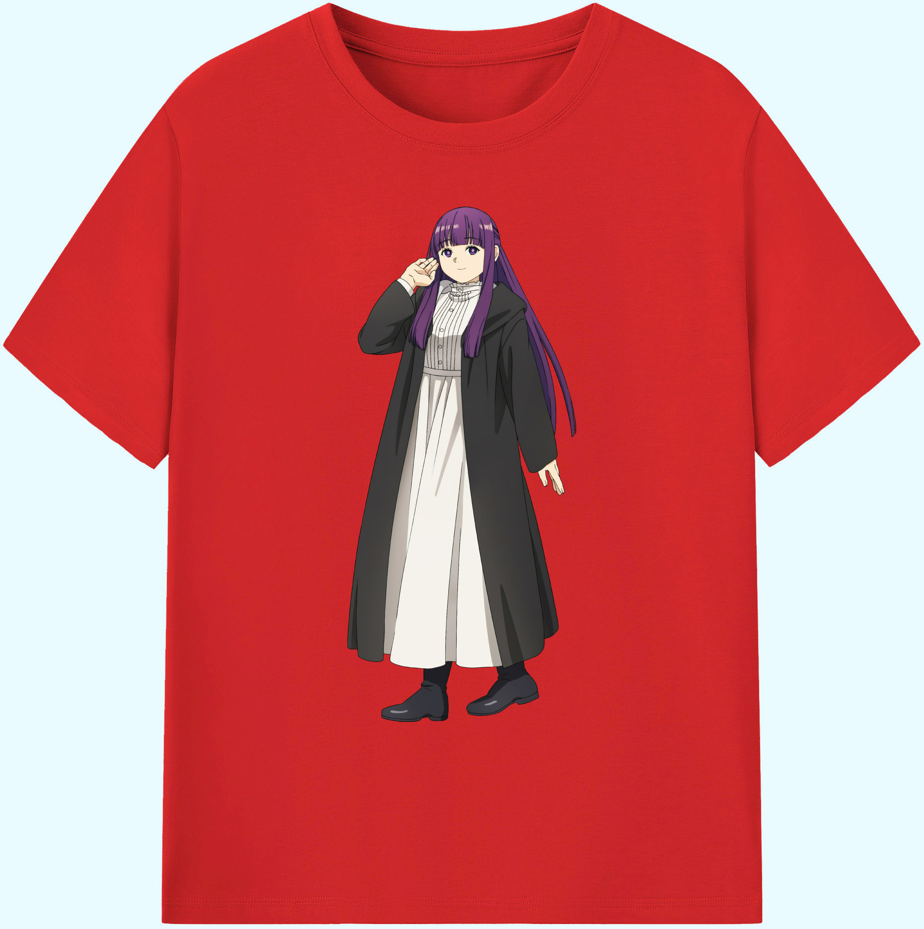 （画像用） 葬送のフリーレン Frieren 綿100％ メンズ半袖Tシャツ｜肌触りやわらか＆通気性