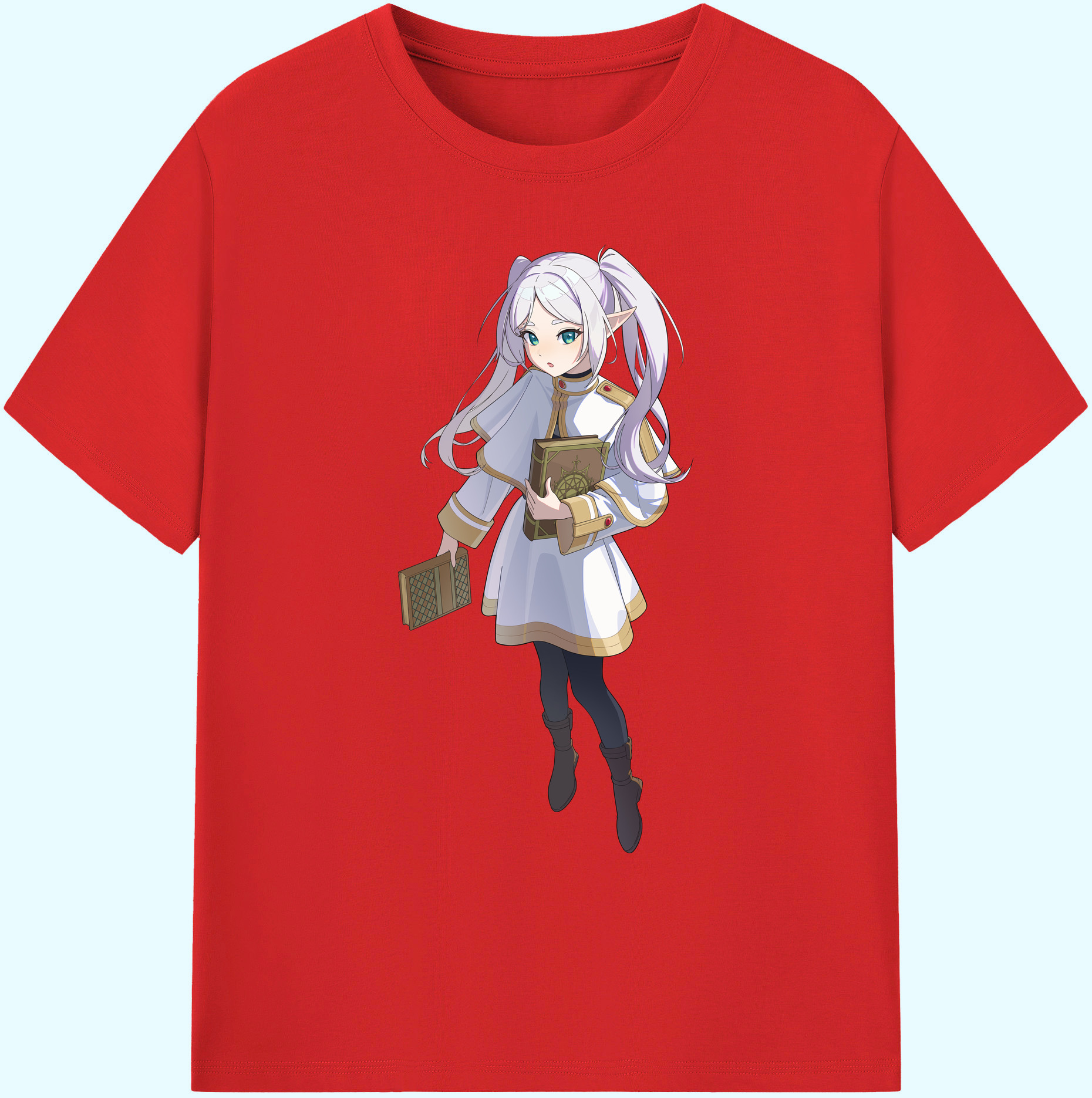 （画像用） 葬送のフリーレン Frieren 綿100％ メンズ半袖Tシャツ｜肌触りやわらか＆通気性