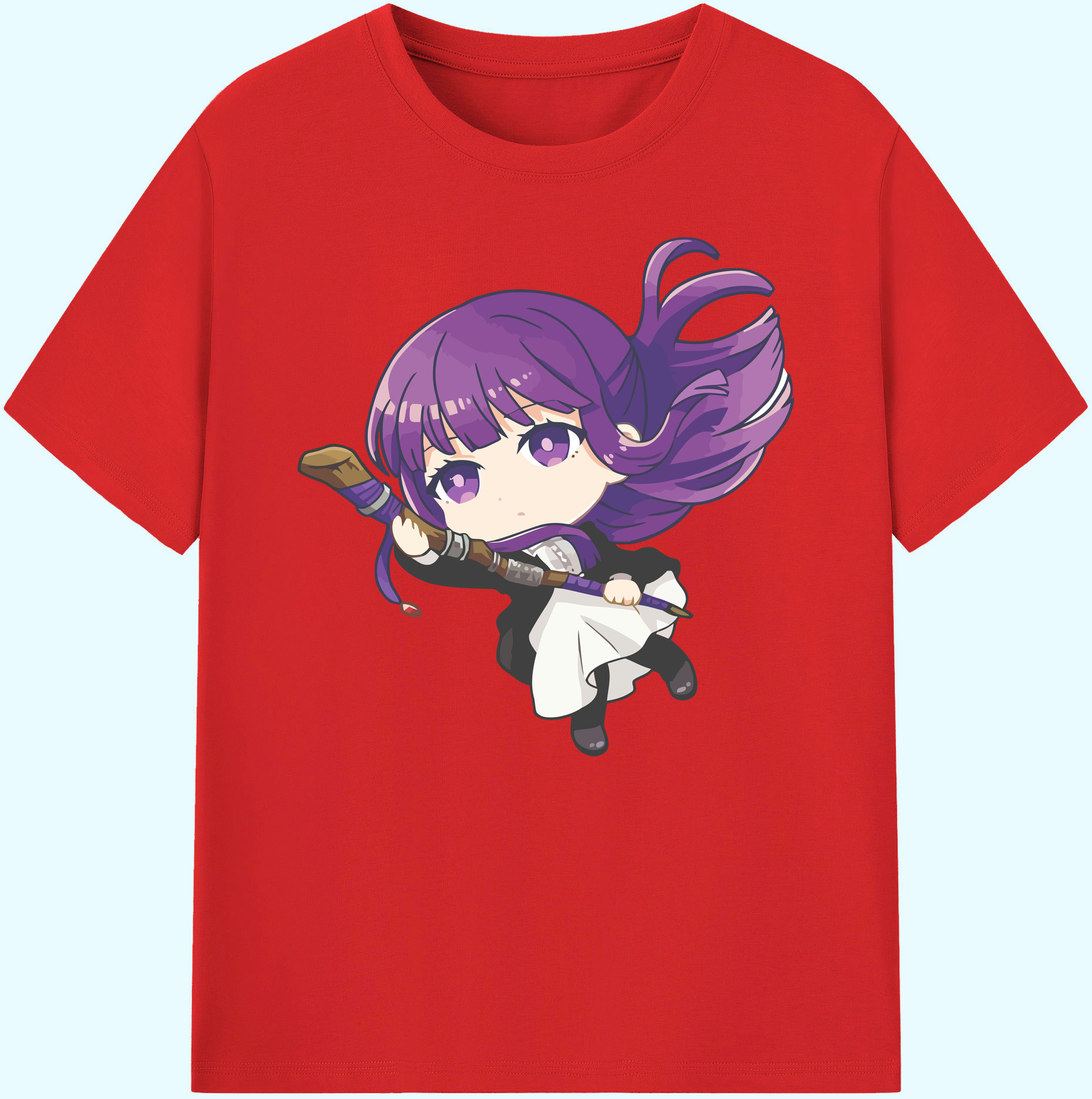 （画像用） 葬送のフリーレン Frieren 綿100％ メンズ半袖Tシャツ｜肌触りやわらか＆通気性