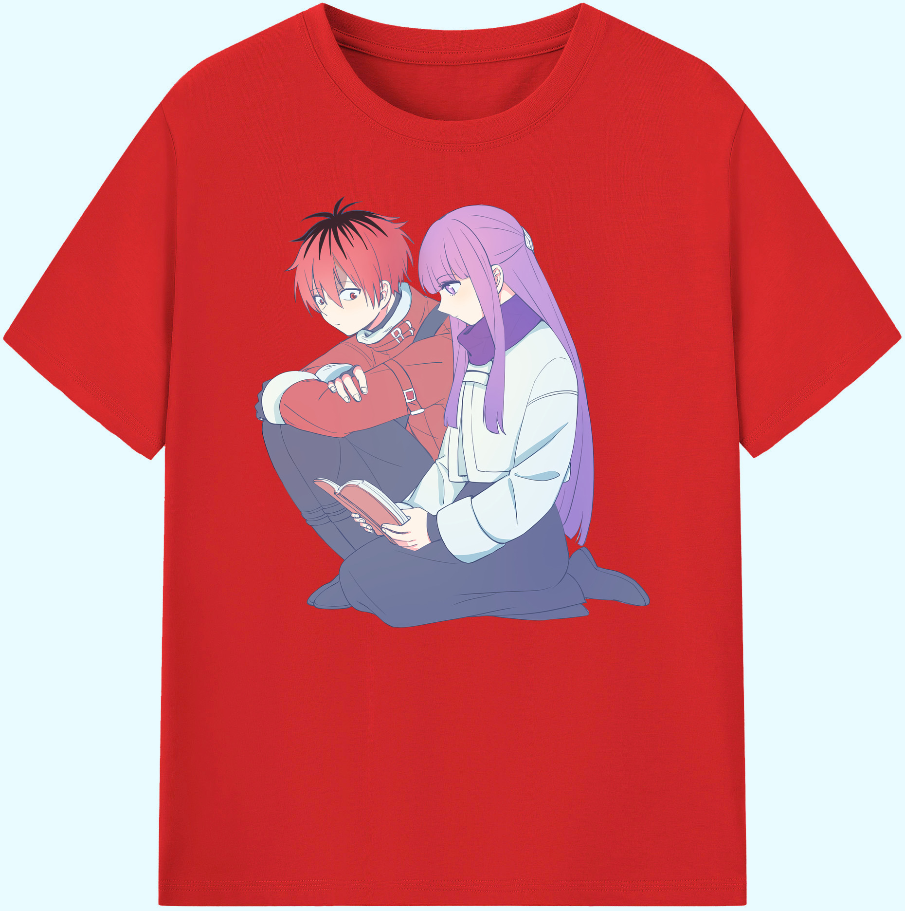 （画像用） 葬送のフリーレン Frieren 綿100％ メンズ半袖Tシャツ｜肌触りやわらか＆通気性
