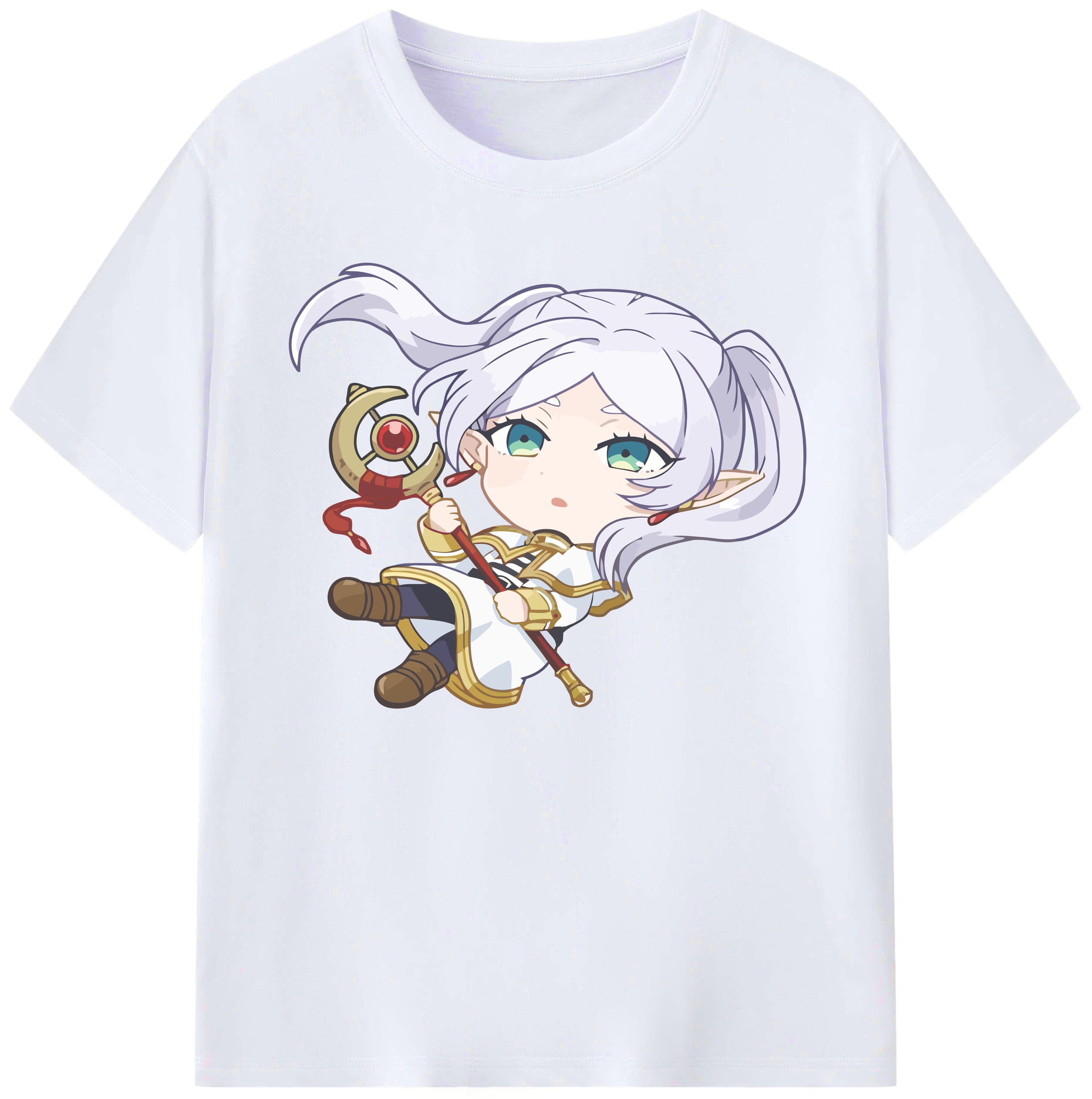 （画像用） 葬送のフリーレン Frieren 綿100％ メンズ半袖Tシャツ｜肌触りやわらか＆通気性