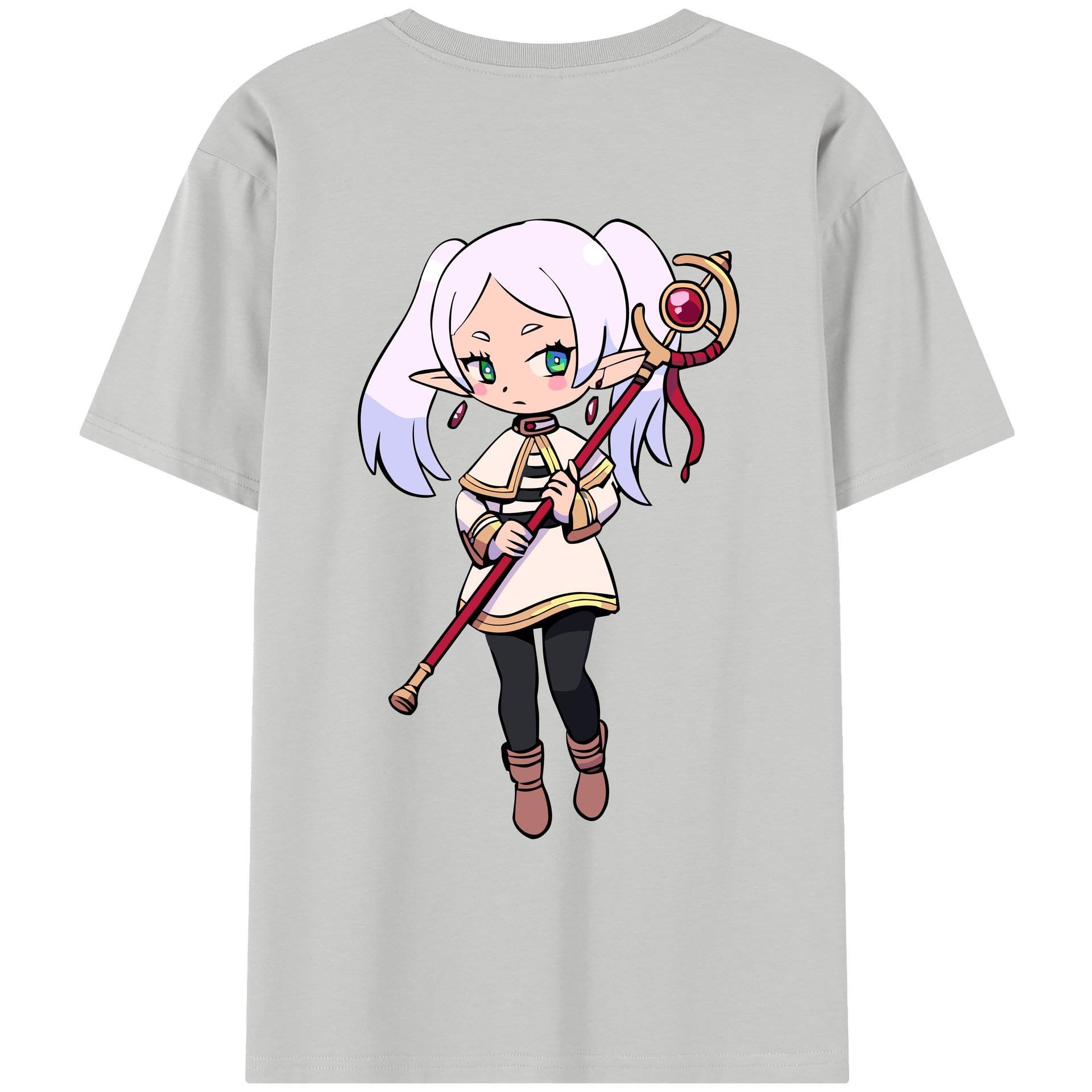 （画像用） 葬送のフリーレン Frieren レディース半袖Tシャツ(バックプリント)