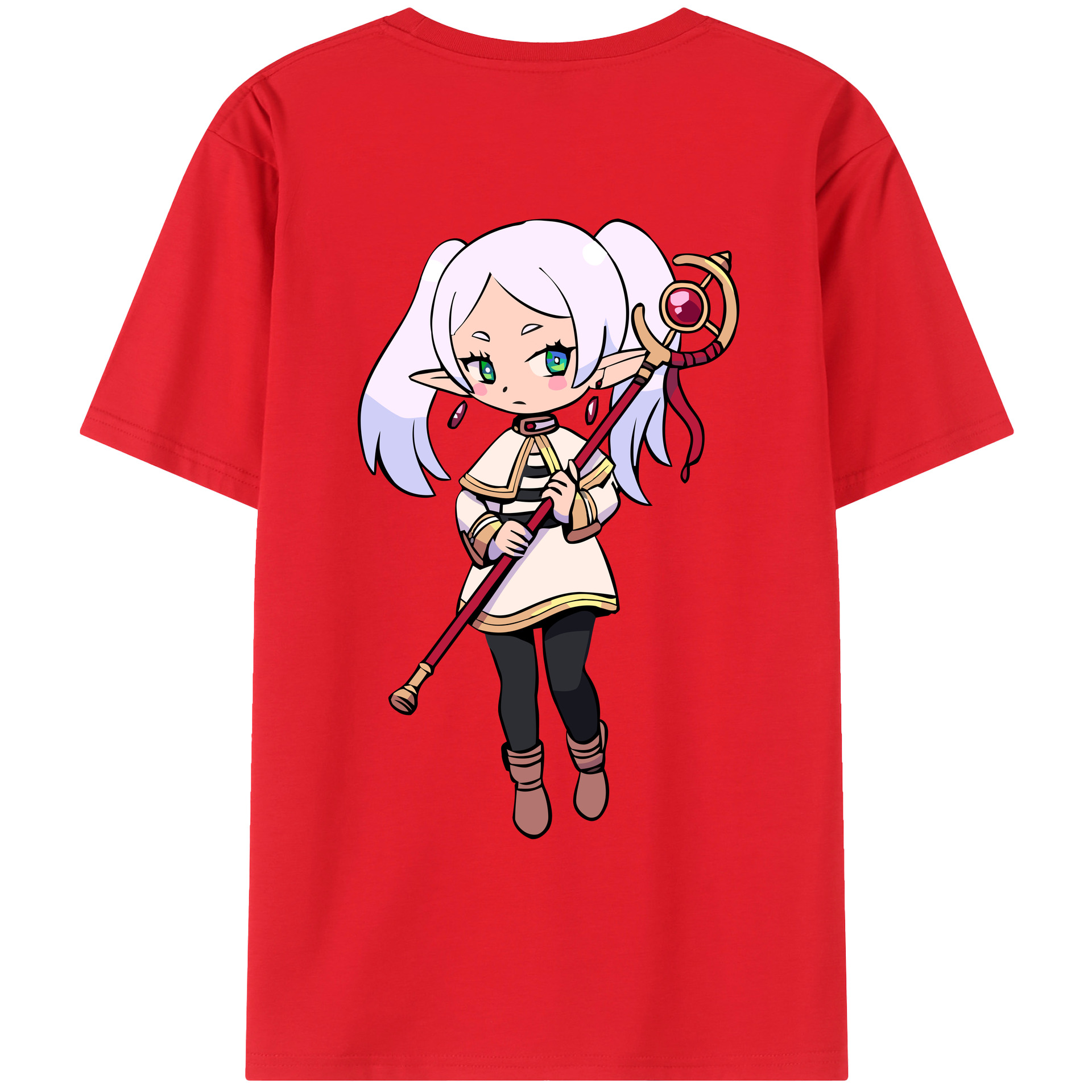 （画像用） 葬送のフリーレン Frieren レディース半袖Tシャツ(バックプリント)
