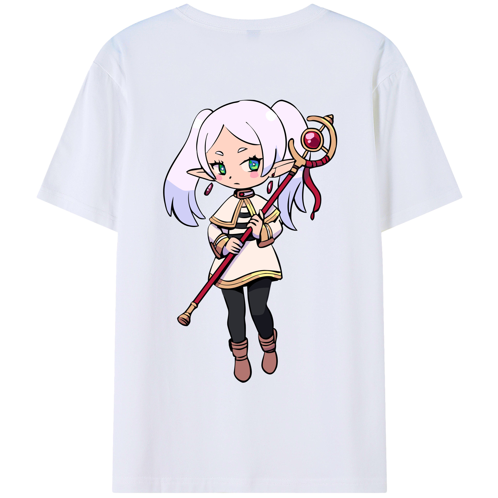（画像用） 葬送のフリーレン Frieren レディース半袖Tシャツ(バックプリント)