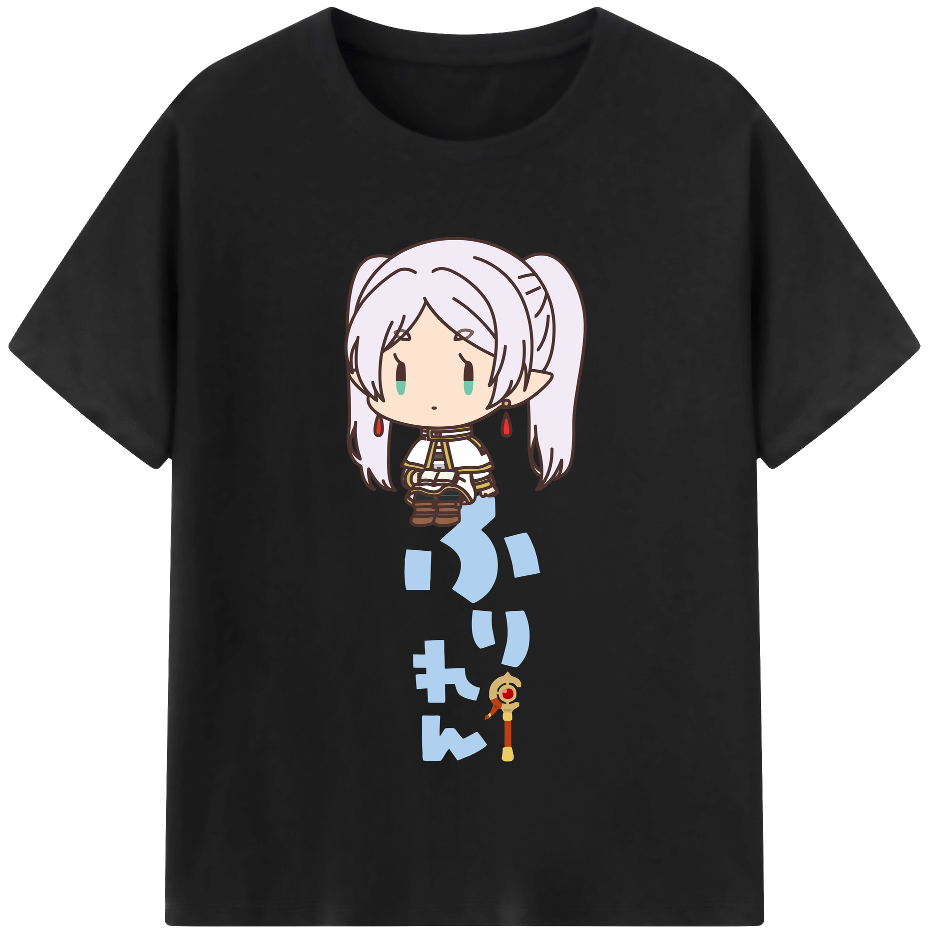 （画像用） 葬送のフリーレン Frieren レディースカジュアルプリントTシャツ（綿100％）