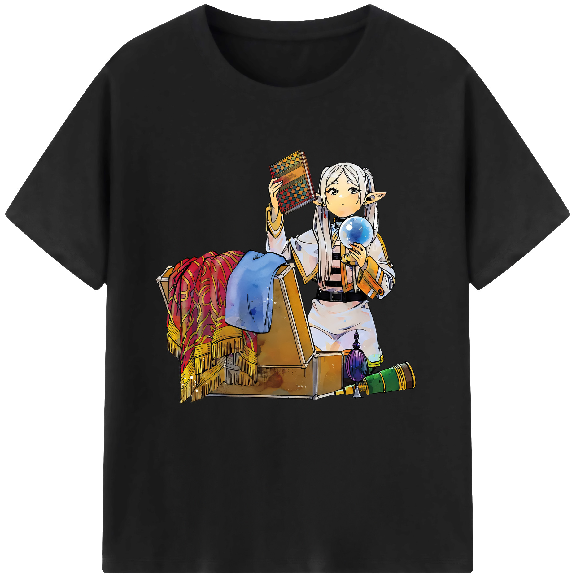 （画像用） 葬送のフリーレン Frieren レディースカジュアルプリントTシャツ（綿100％）