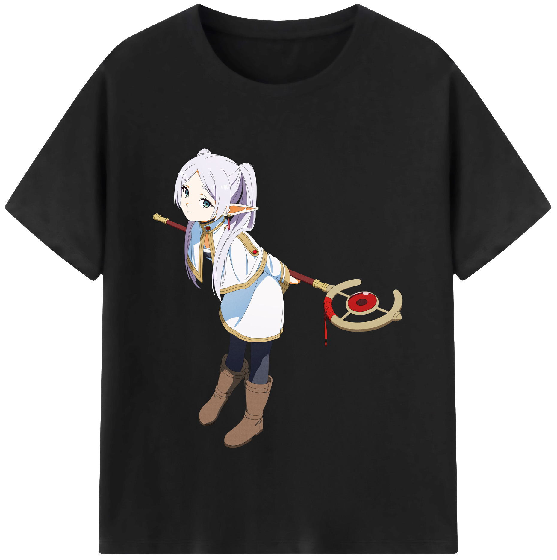 （画像用） 葬送のフリーレン Frieren レディースカジュアルプリントTシャツ（綿100％）