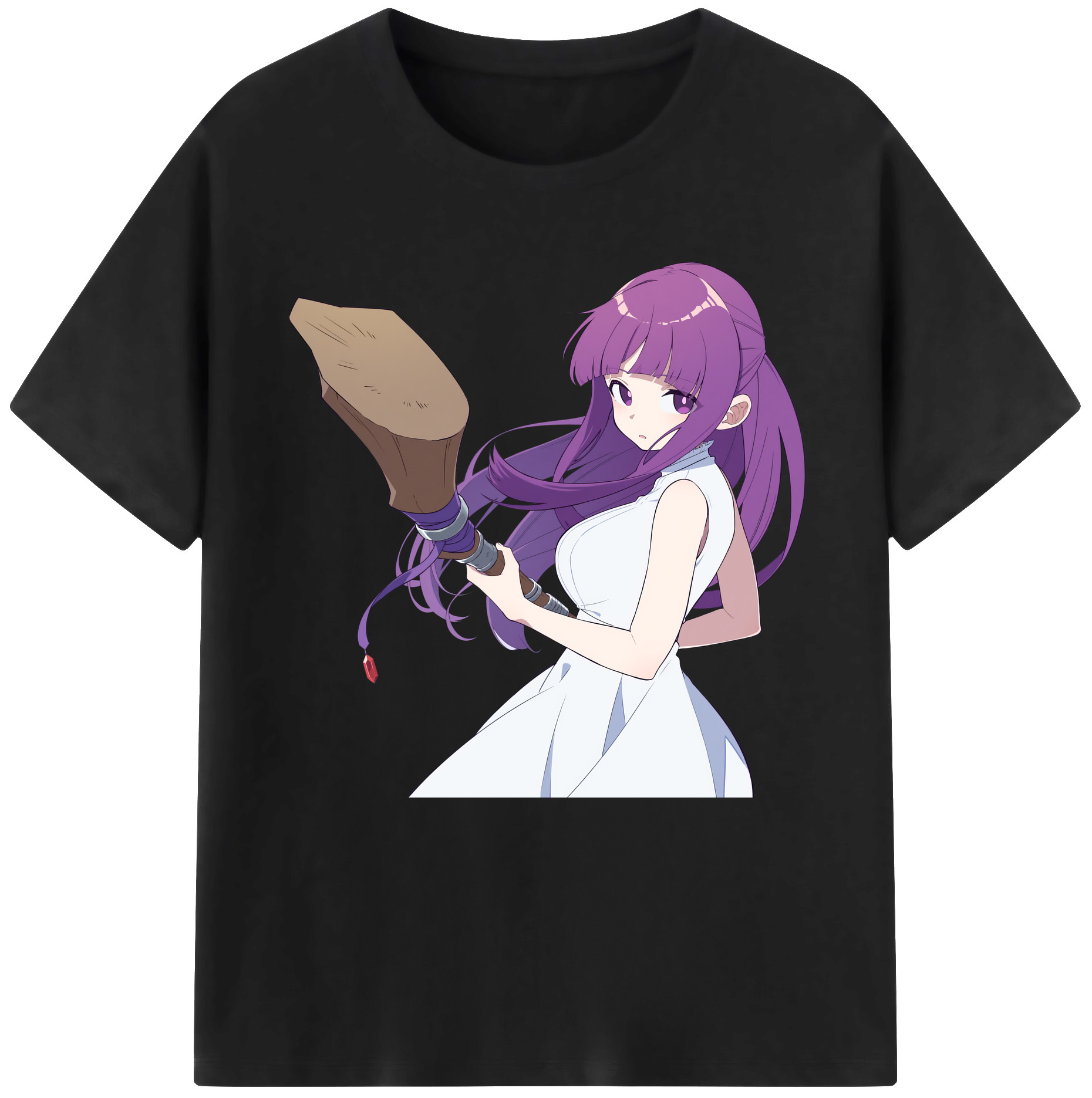 （画像用） 葬送のフリーレン Frieren レディースカジュアルプリントTシャツ（綿100％）