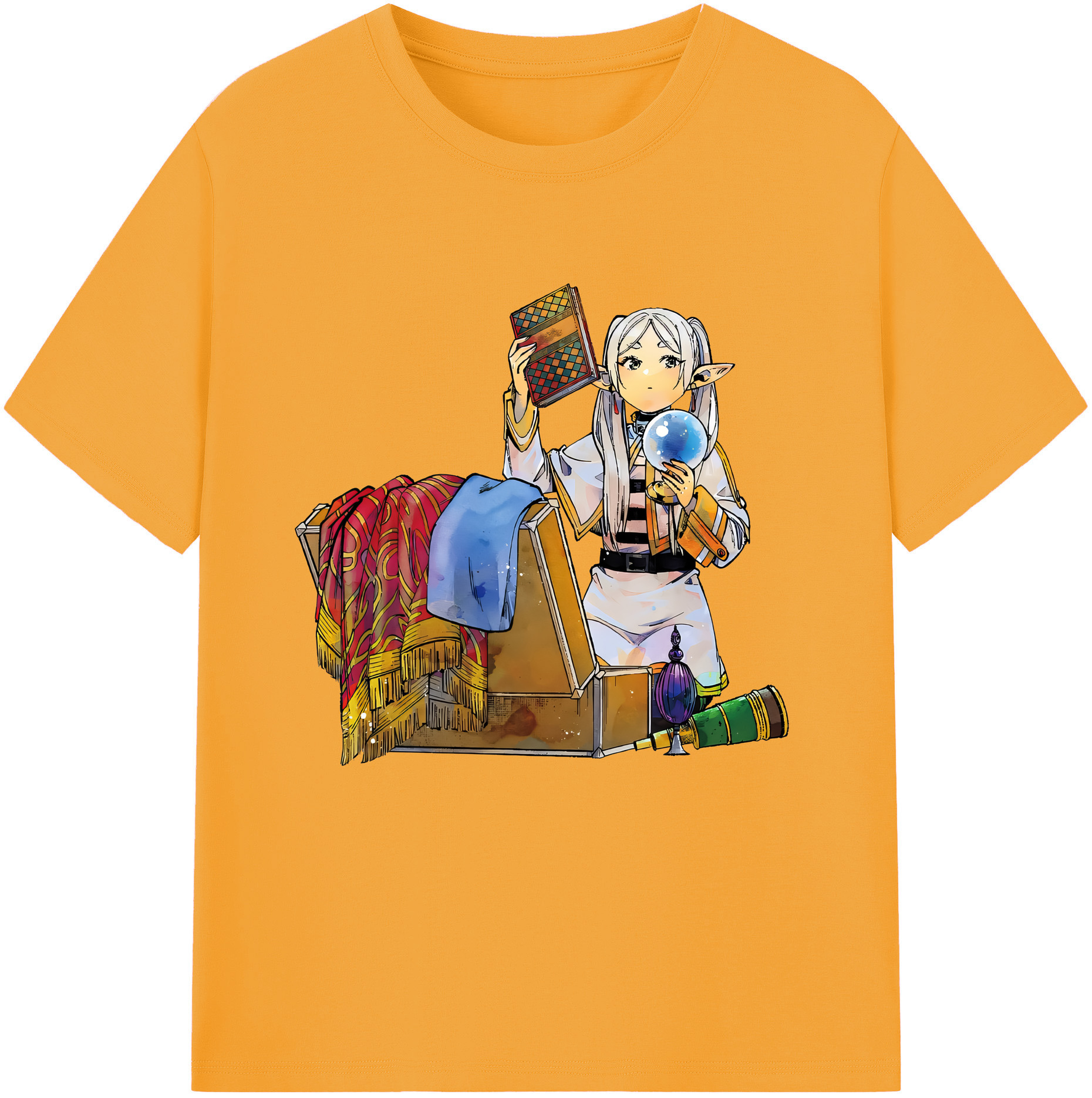 （画像用） 葬送のフリーレン Frieren レディースカジュアルプリントTシャツ（綿100％）