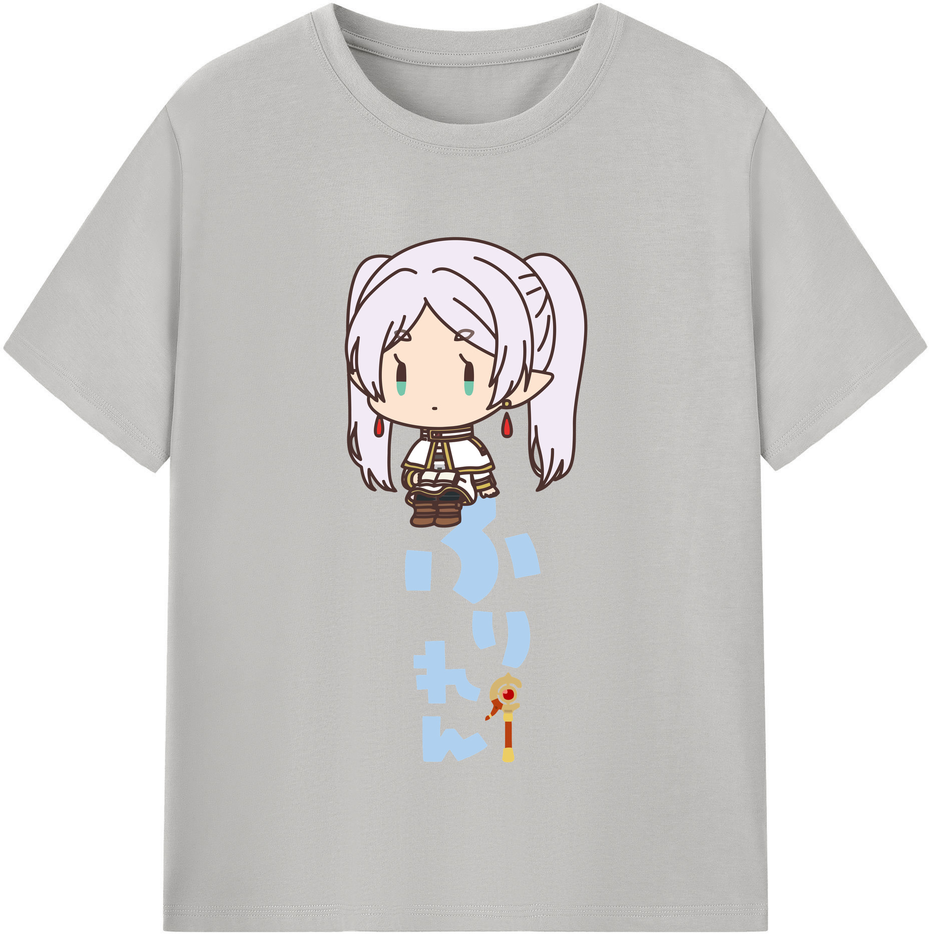 （画像用） 葬送のフリーレン Frieren レディースカジュアルプリントTシャツ（綿100％）