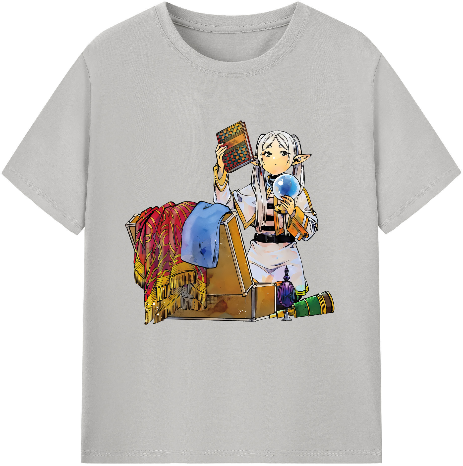 （画像用） 葬送のフリーレン Frieren レディースカジュアルプリントTシャツ（綿100％）