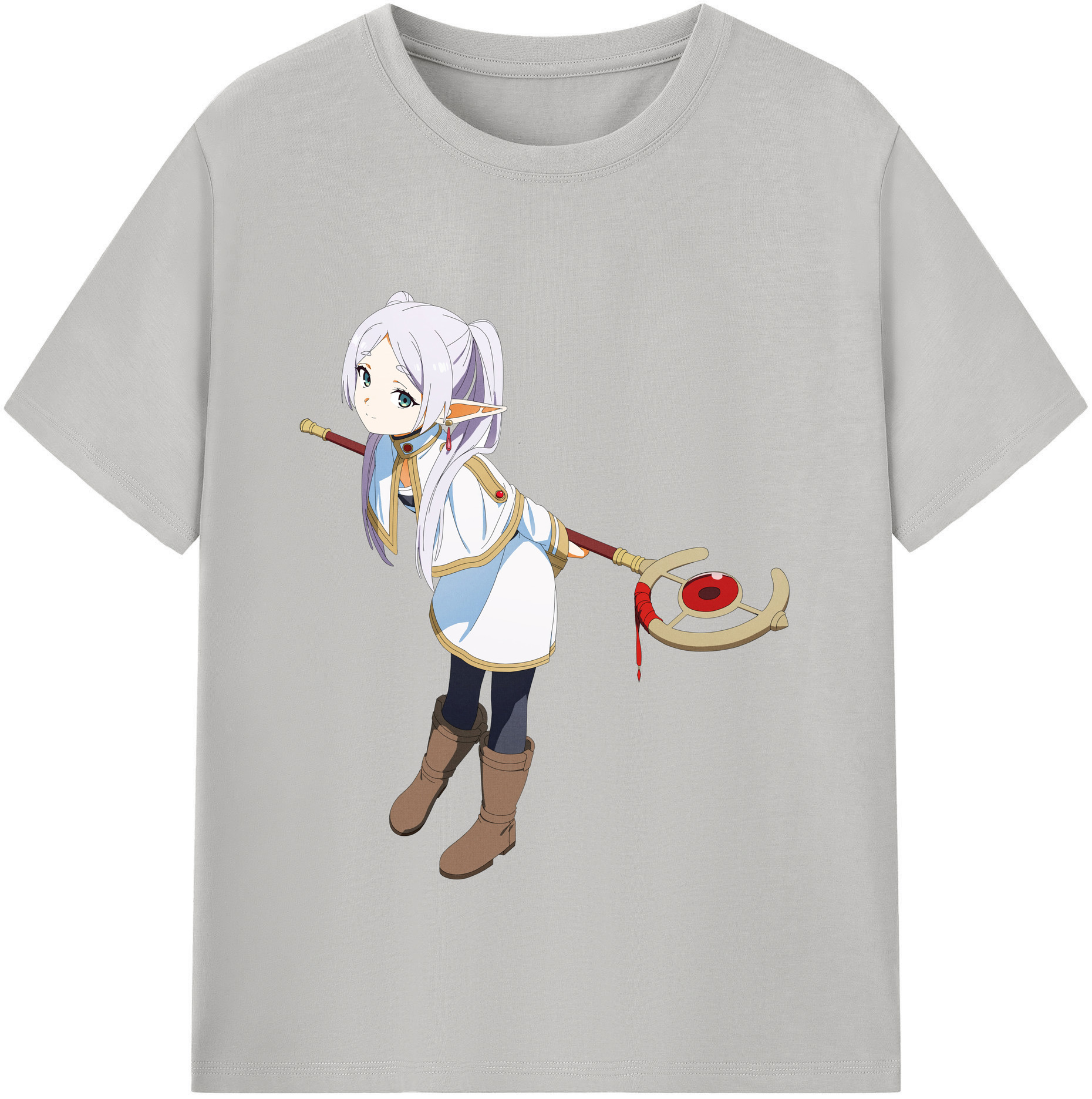 （画像用） 葬送のフリーレン Frieren レディースカジュアルプリントTシャツ（綿100％）
