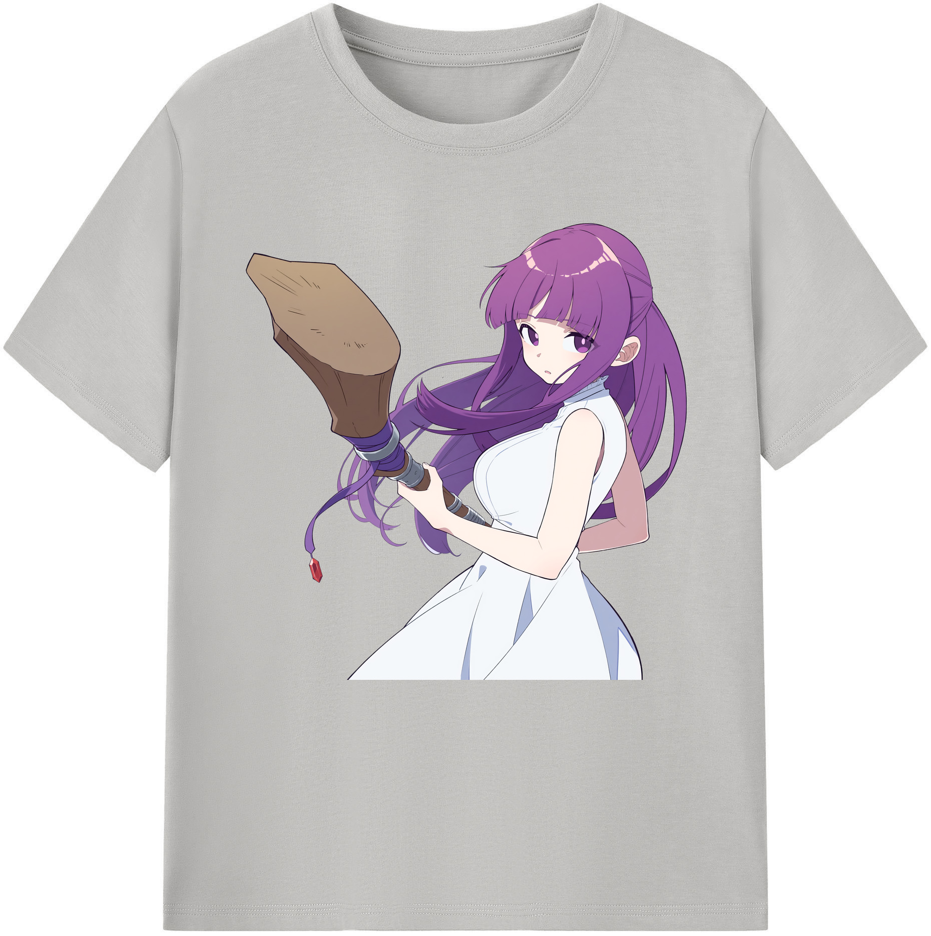（画像用） 葬送のフリーレン Frieren レディースカジュアルプリントTシャツ（綿100％）
