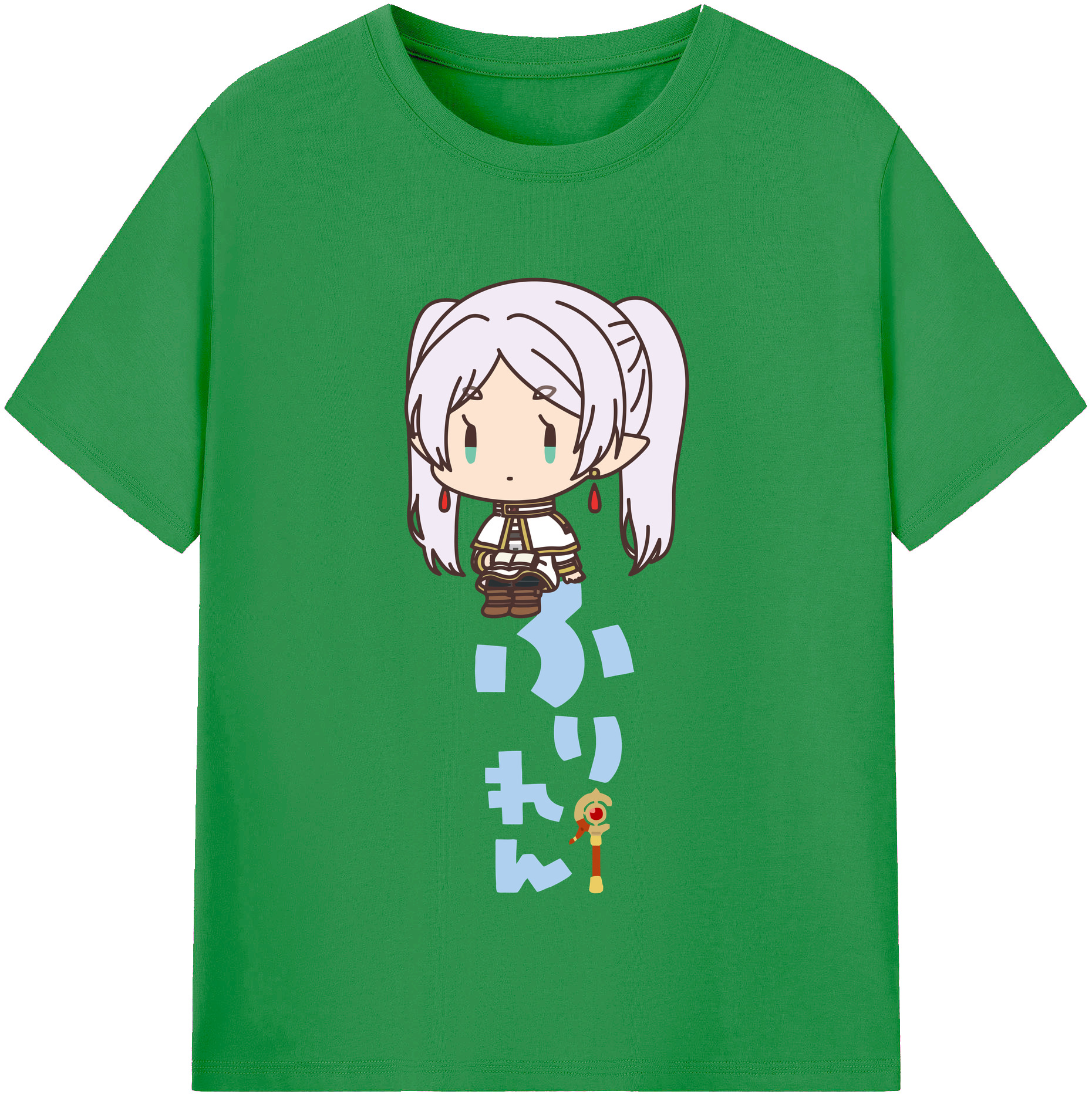 （画像用） 葬送のフリーレン Frieren レディースカジュアルプリントTシャツ（綿100％）