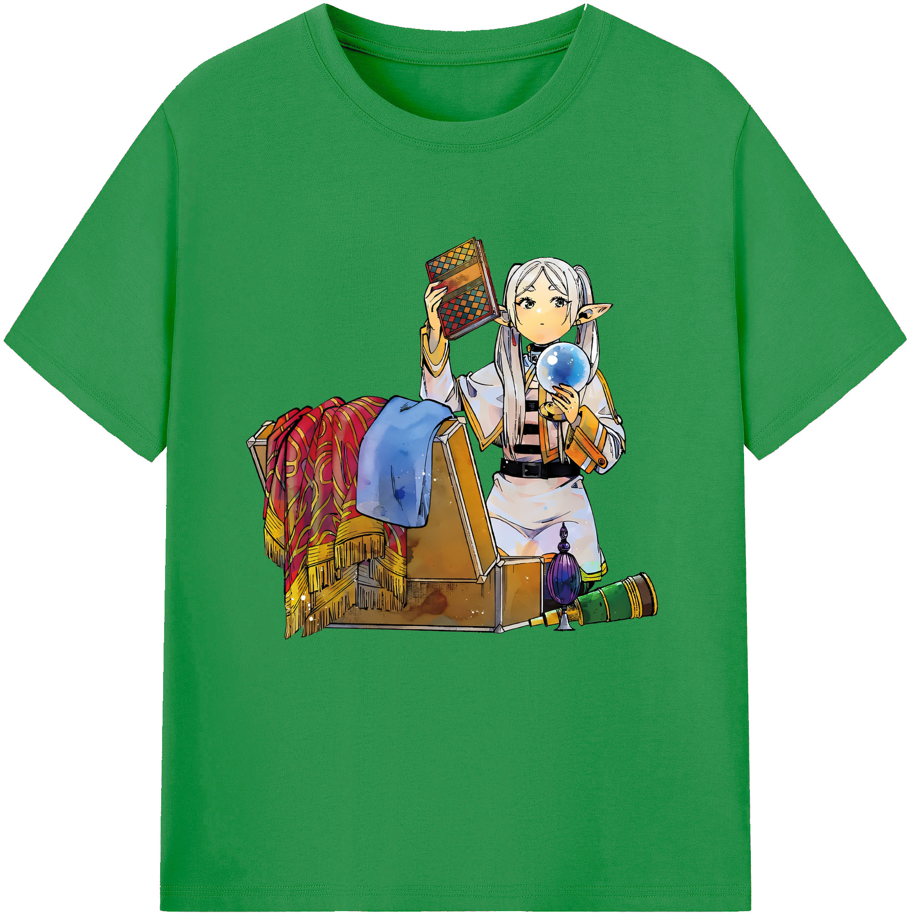 （画像用） 葬送のフリーレン Frieren レディースカジュアルプリントTシャツ（綿100％）