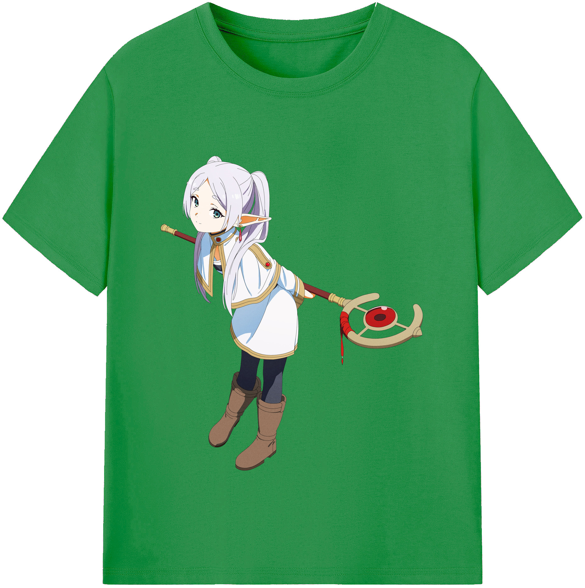 （画像用） 葬送のフリーレン Frieren レディースカジュアルプリントTシャツ（綿100％）