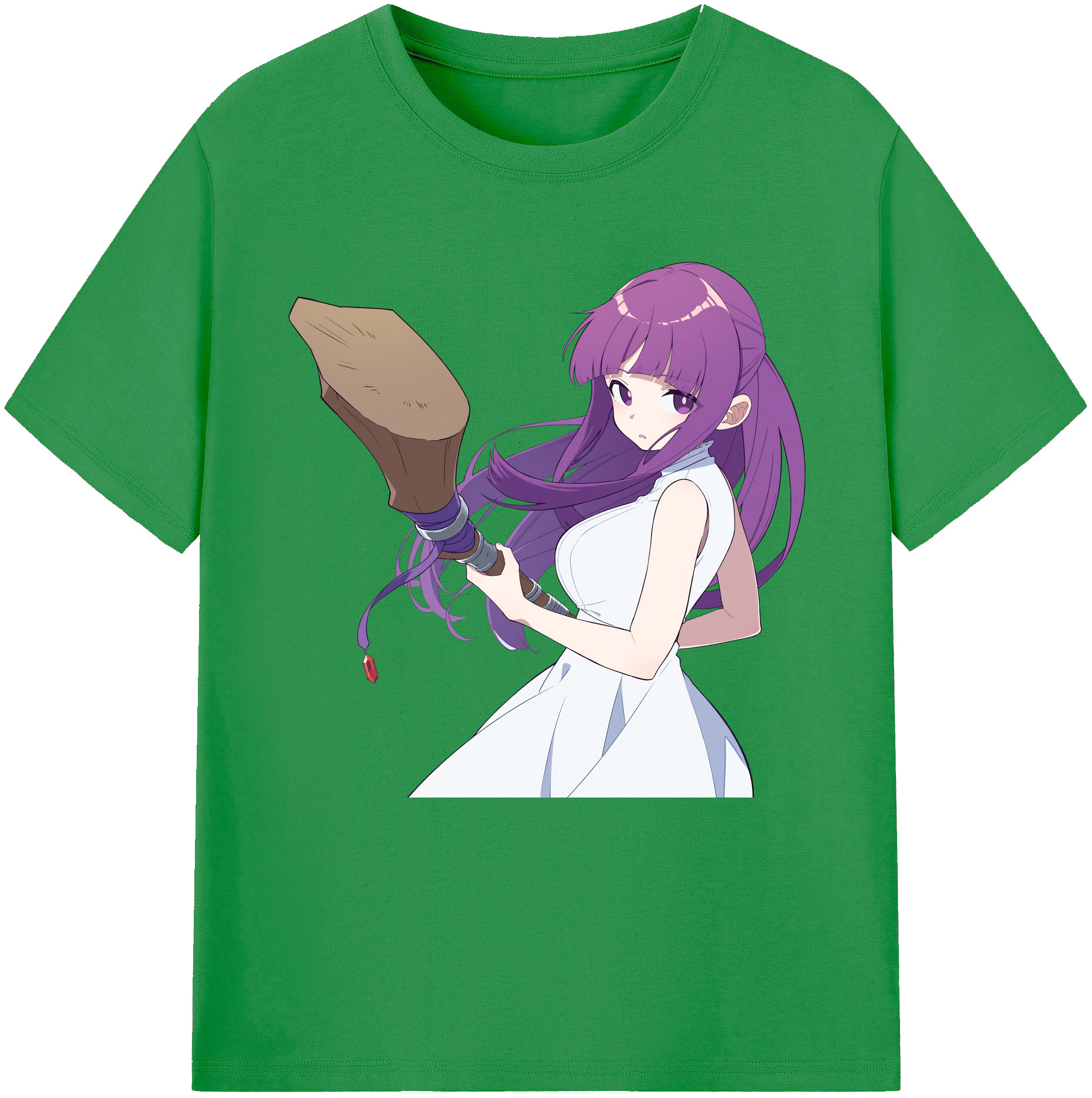 （画像用） 葬送のフリーレン Frieren レディースカジュアルプリントTシャツ（綿100％）