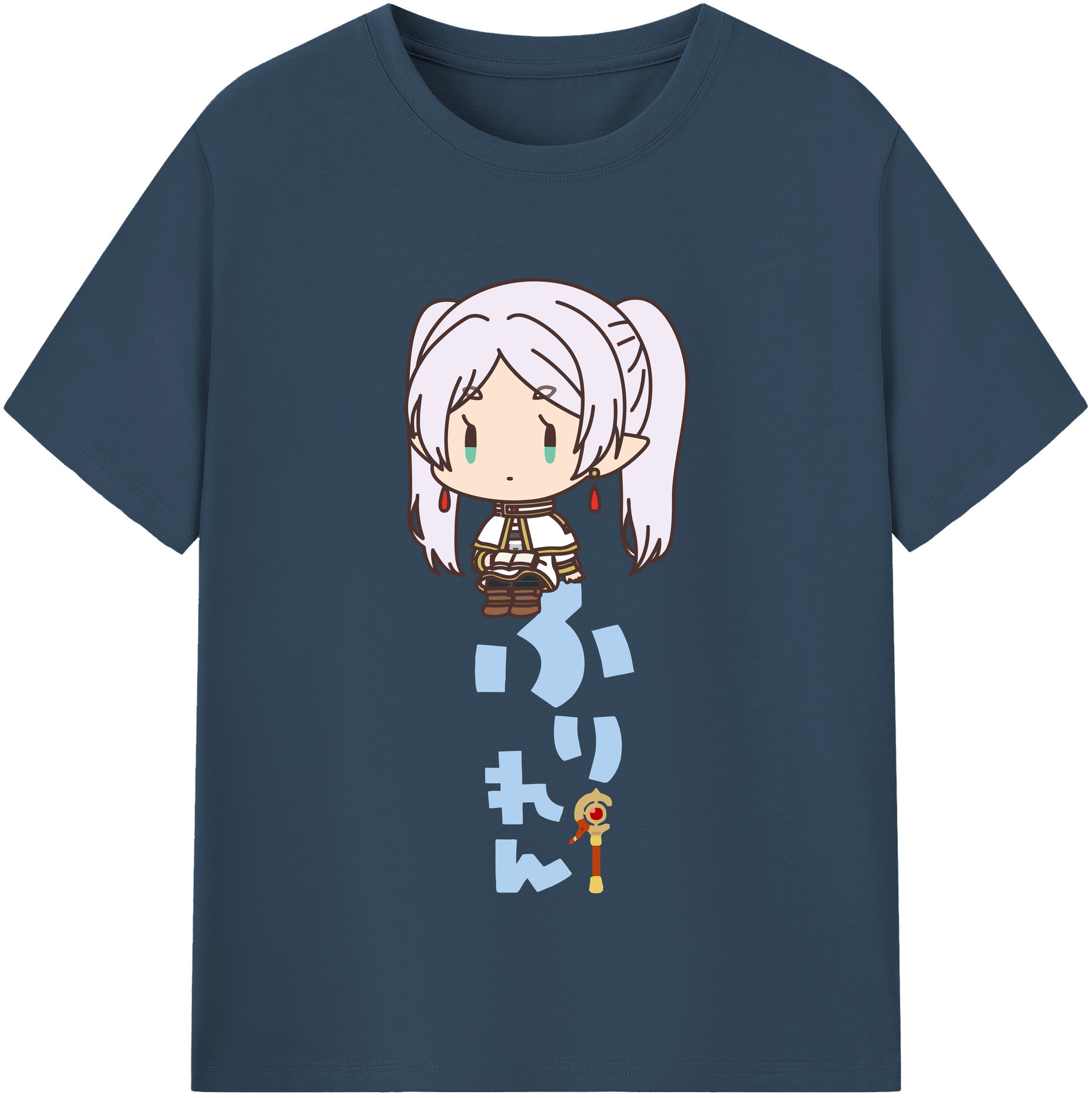 （画像用） 葬送のフリーレン Frieren レディースカジュアルプリントTシャツ（綿100％）