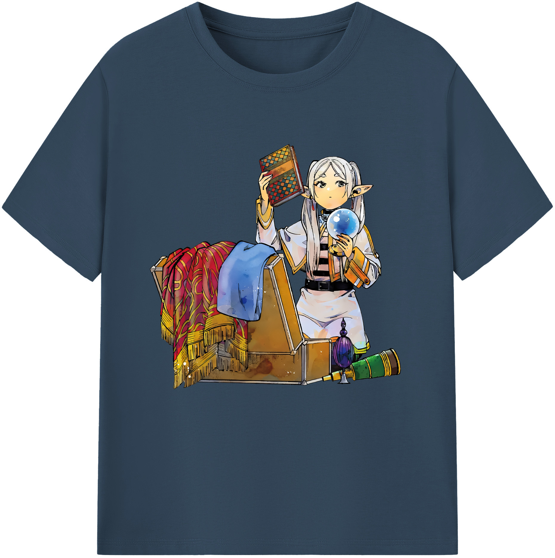 （画像用） 葬送のフリーレン Frieren レディースカジュアルプリントTシャツ（綿100％）