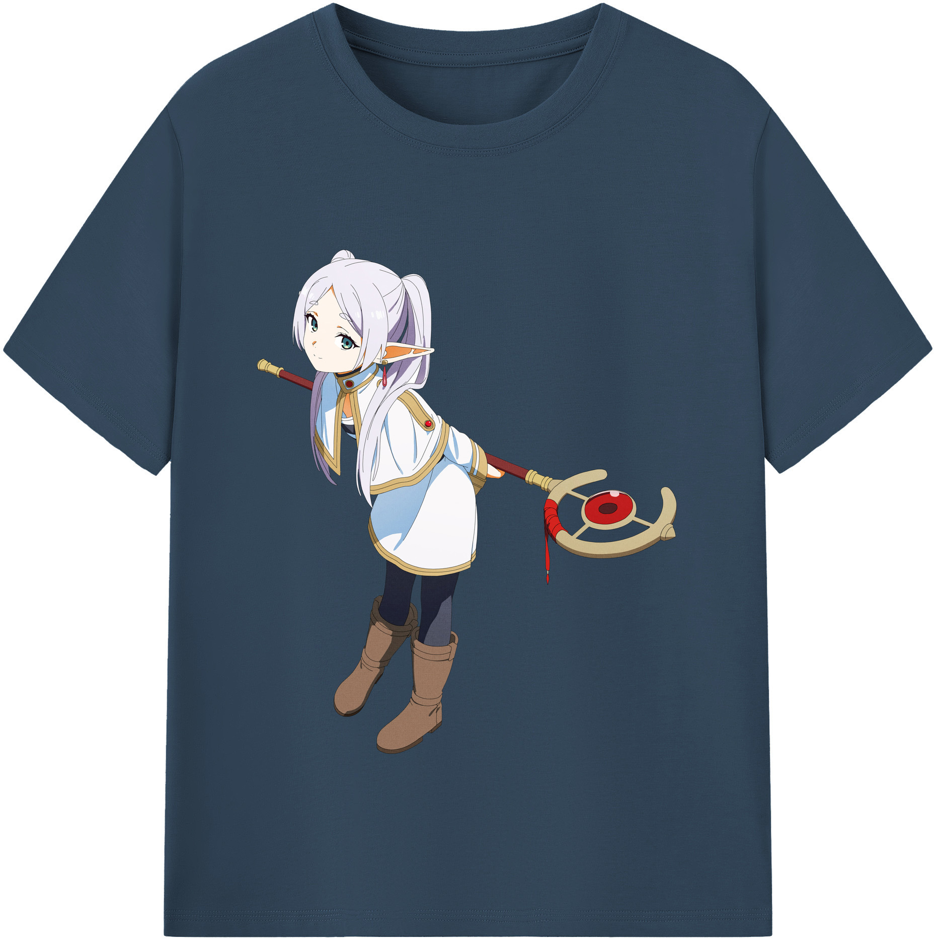 （画像用） 葬送のフリーレン Frieren レディースカジュアルプリントTシャツ（綿100％）